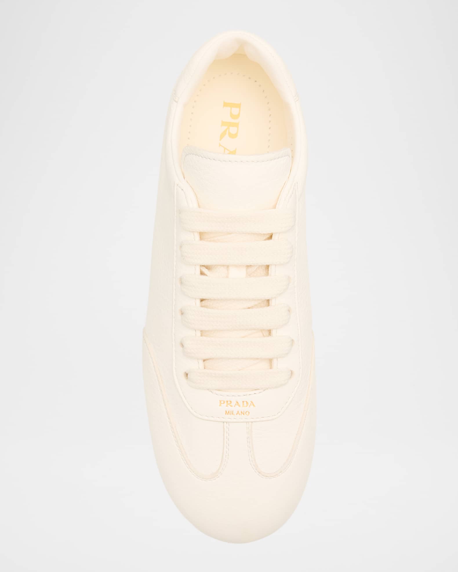 Prada Thin Leather Low-Top Sneakers | Neiman Marcus