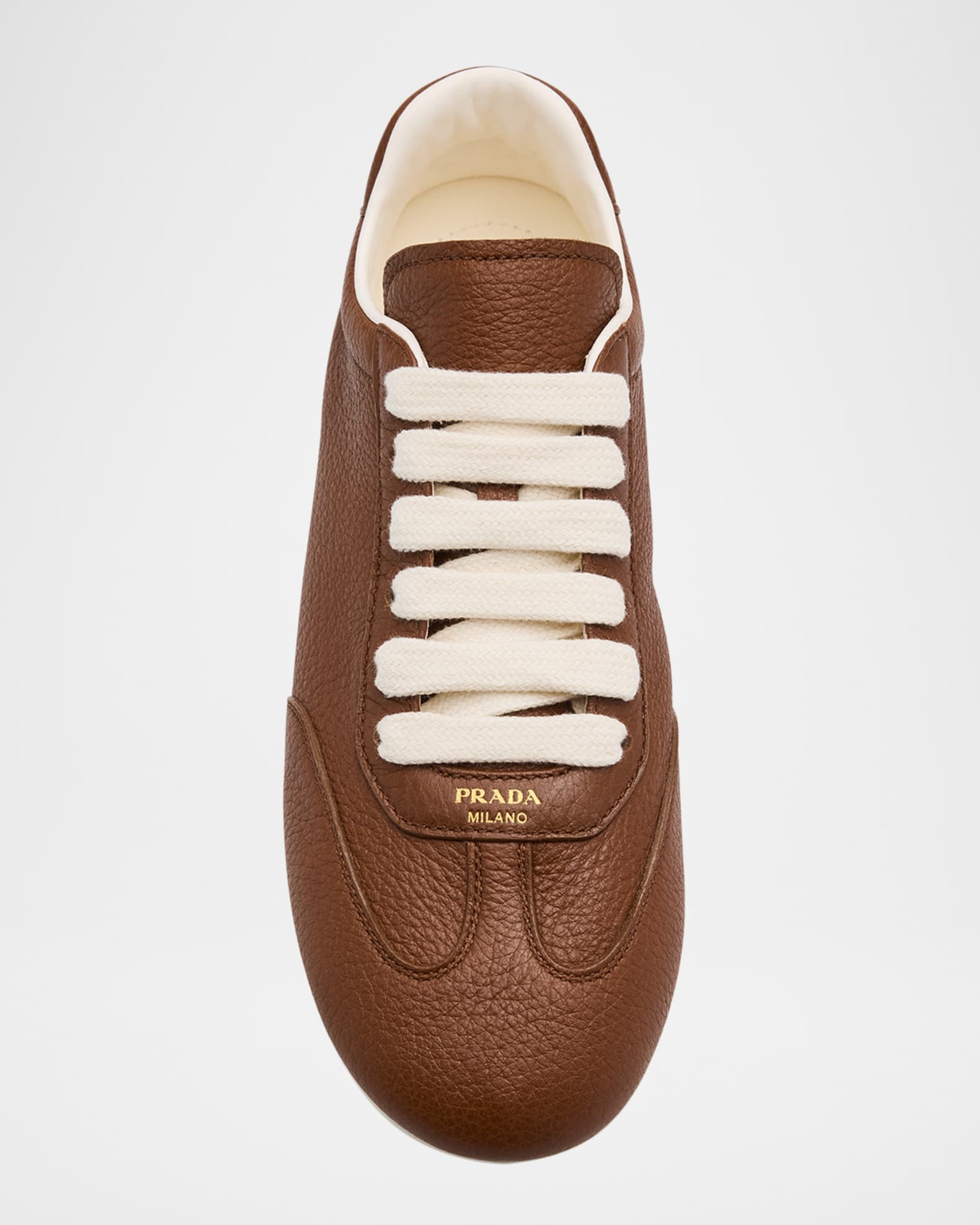 Prada Thin Leather Low-Top Sneakers | Neiman Marcus