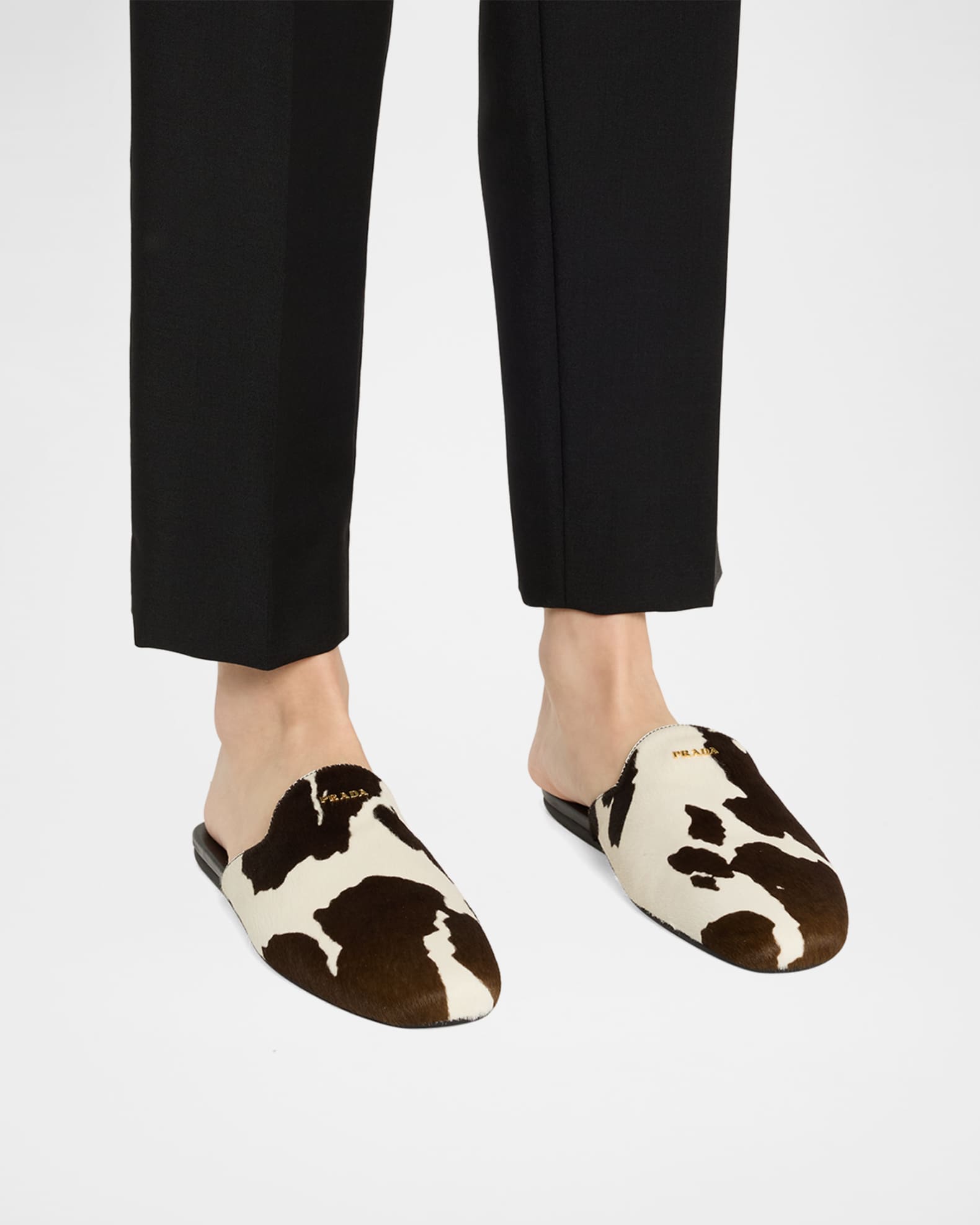 Pony Hair Flat Mules 1