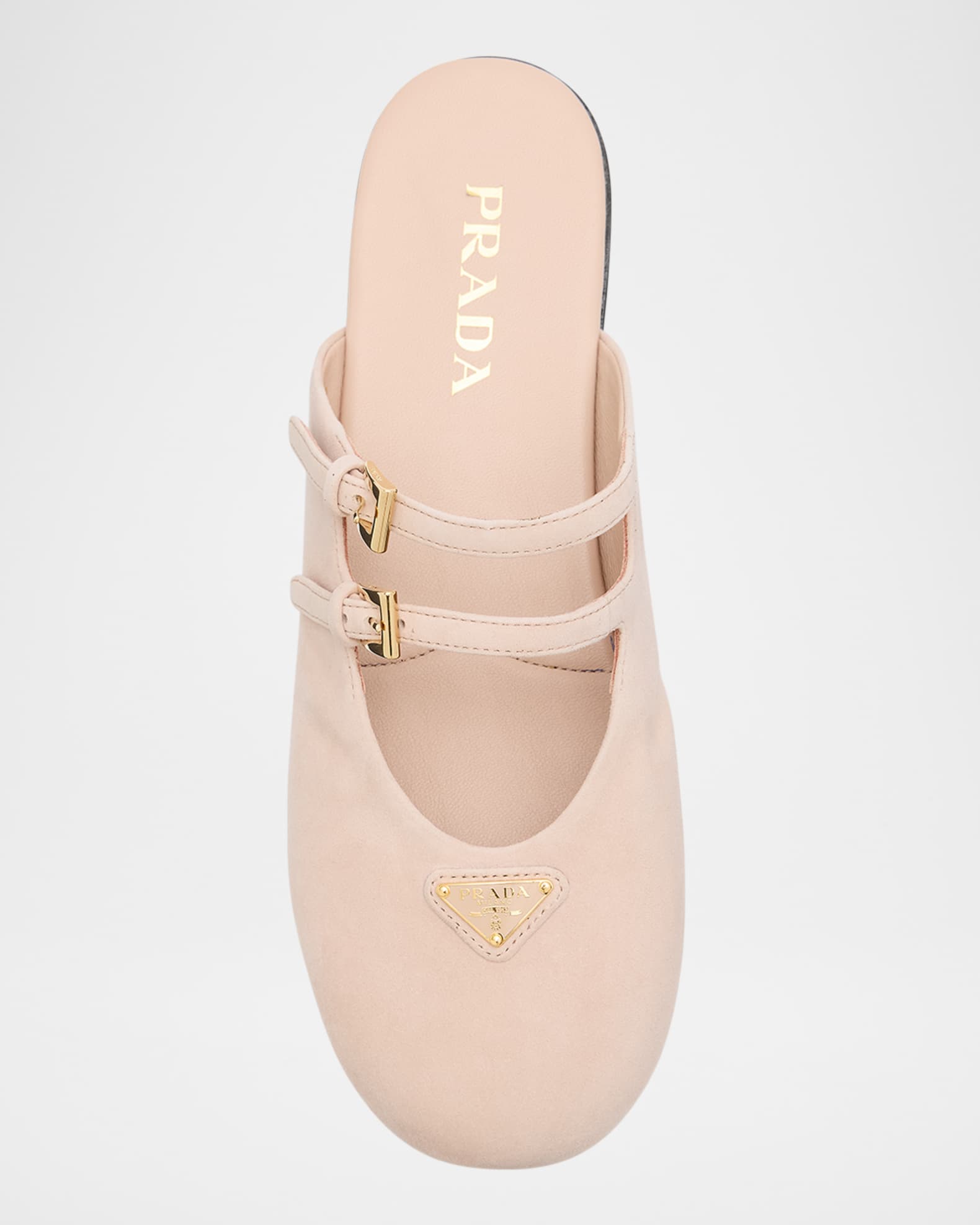 Prada Suede Dual Mary Jane Ballerina Mules | Neiman Marcus