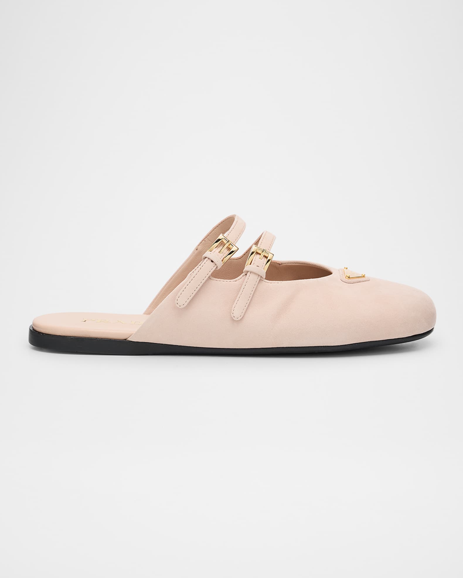 Prada Suede Dual Mary Jane Ballerina Mules | Neiman Marcus