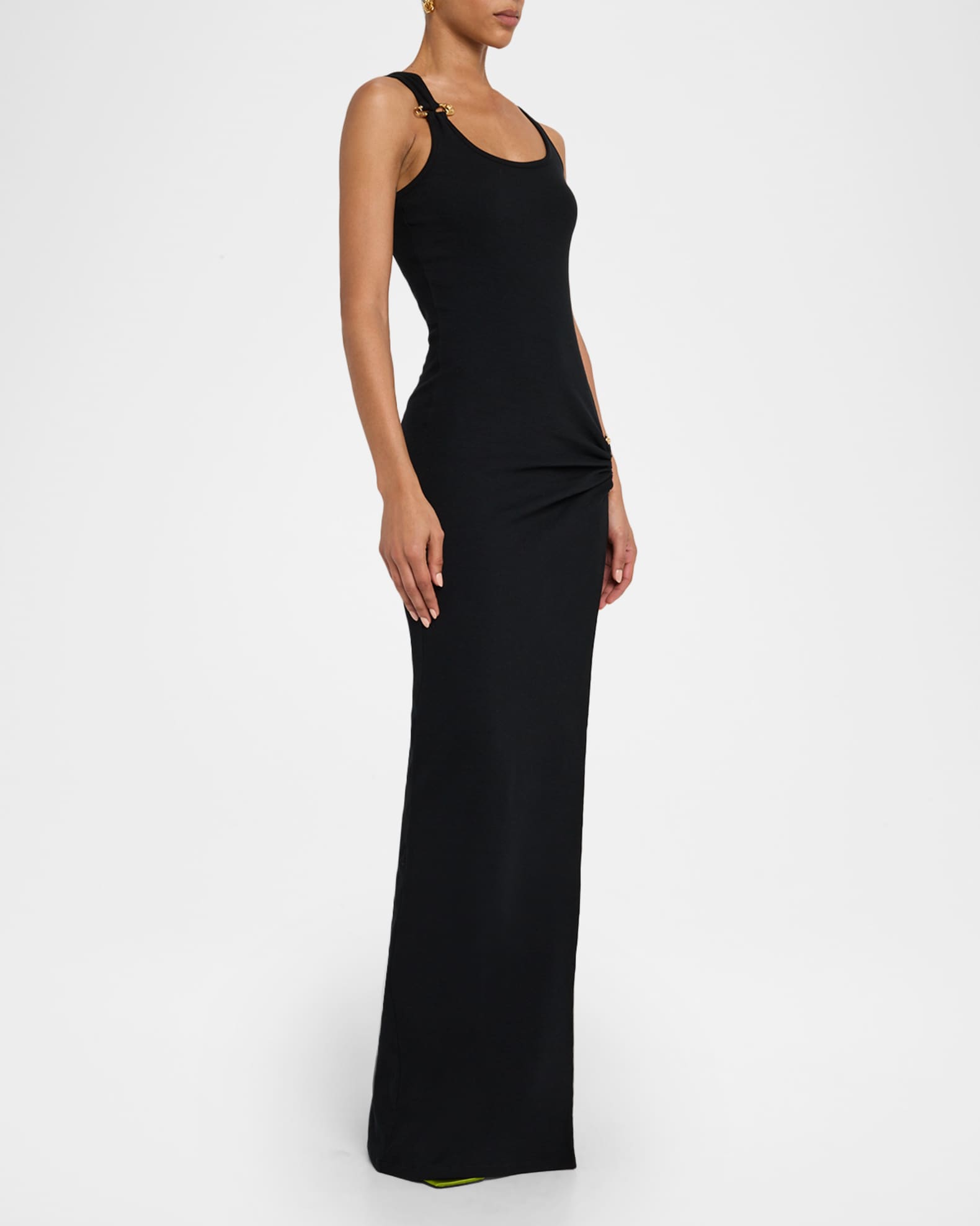【関税&送料込】Versace Black Stretch Viscose Dress Versace Stretch Cady Cocktail Dress | Saks Fifth Avenue