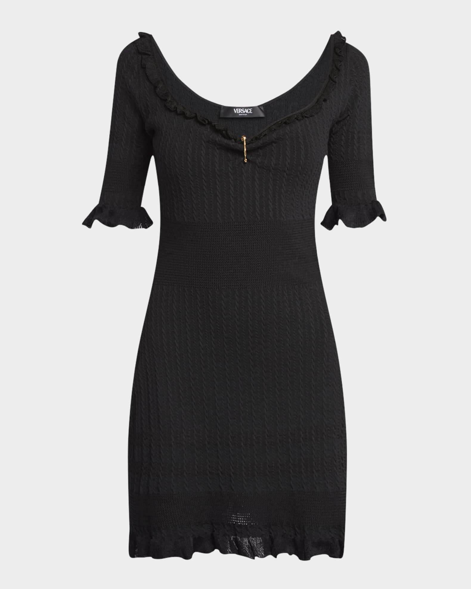 【関税込み】versace 'Medusa’ minidress Versace Medusa '95 Draped Minidress | Black | FARFETCH