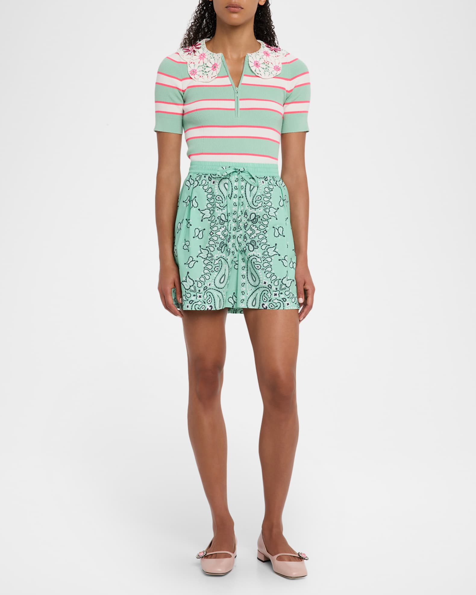 Hissels Bandana-Printed Shorts 1