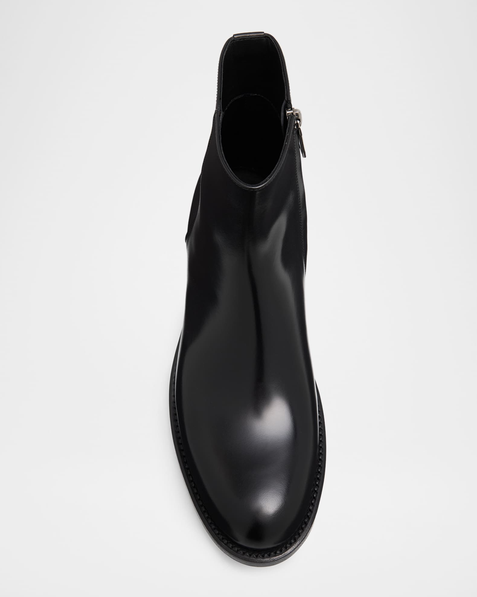 Dolce&Gabbana Men's Leather DG-Backstay Zip Ankle Boots | Neiman
