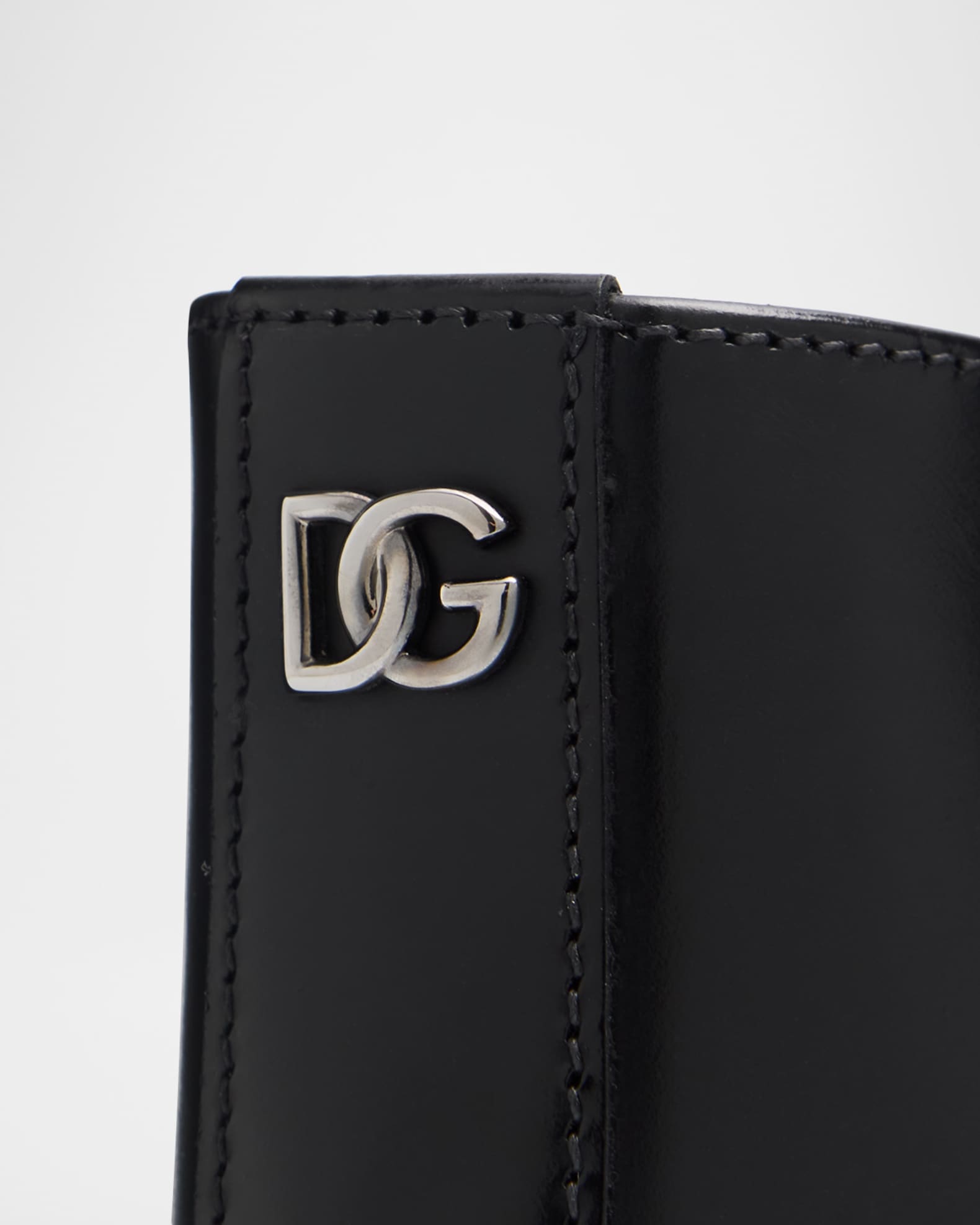 Dolce&Gabbana Men's Leather DG-Backstay Zip Ankle Boots | Neiman