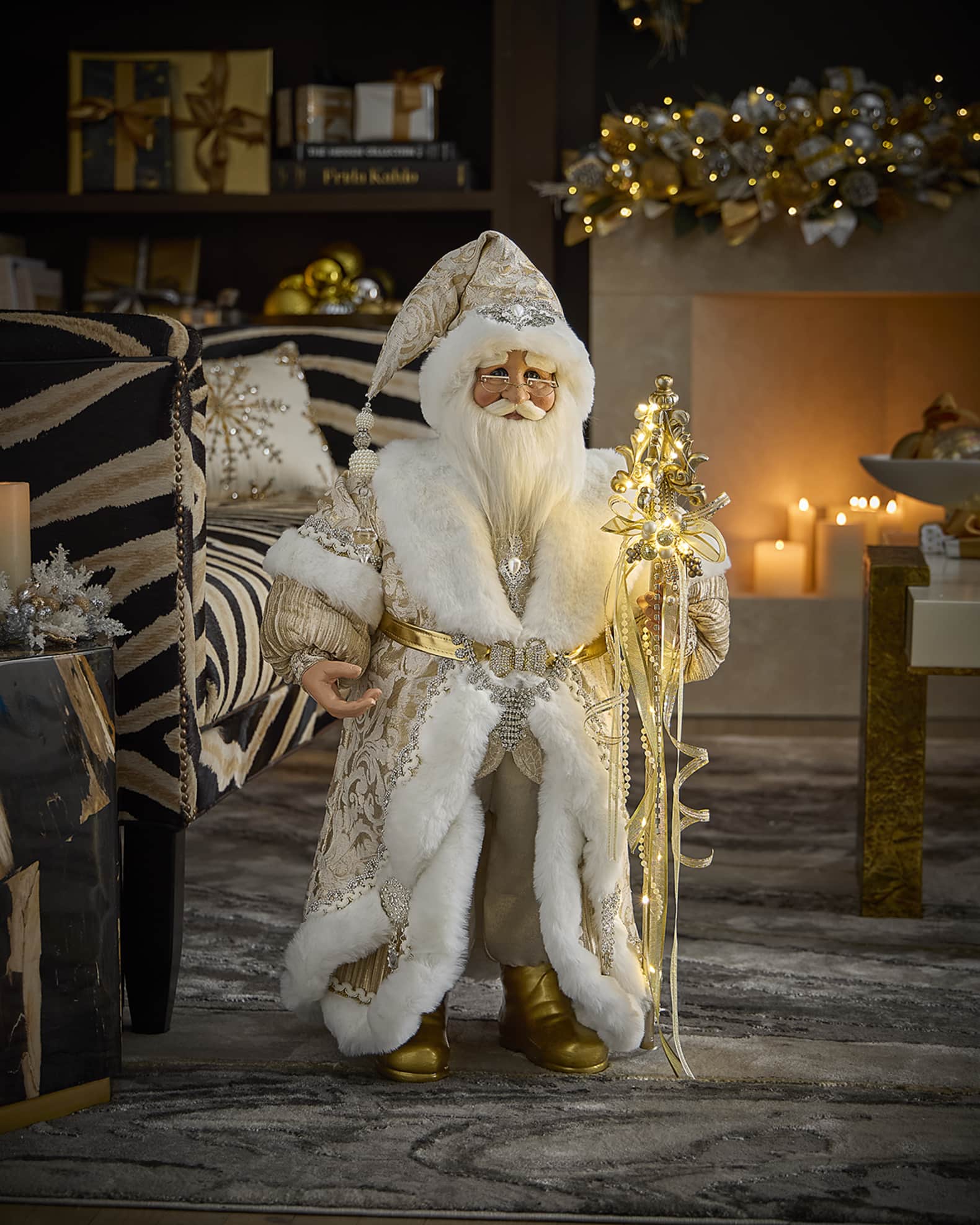 Karen Didion Originals Gold Couture Santa, 31