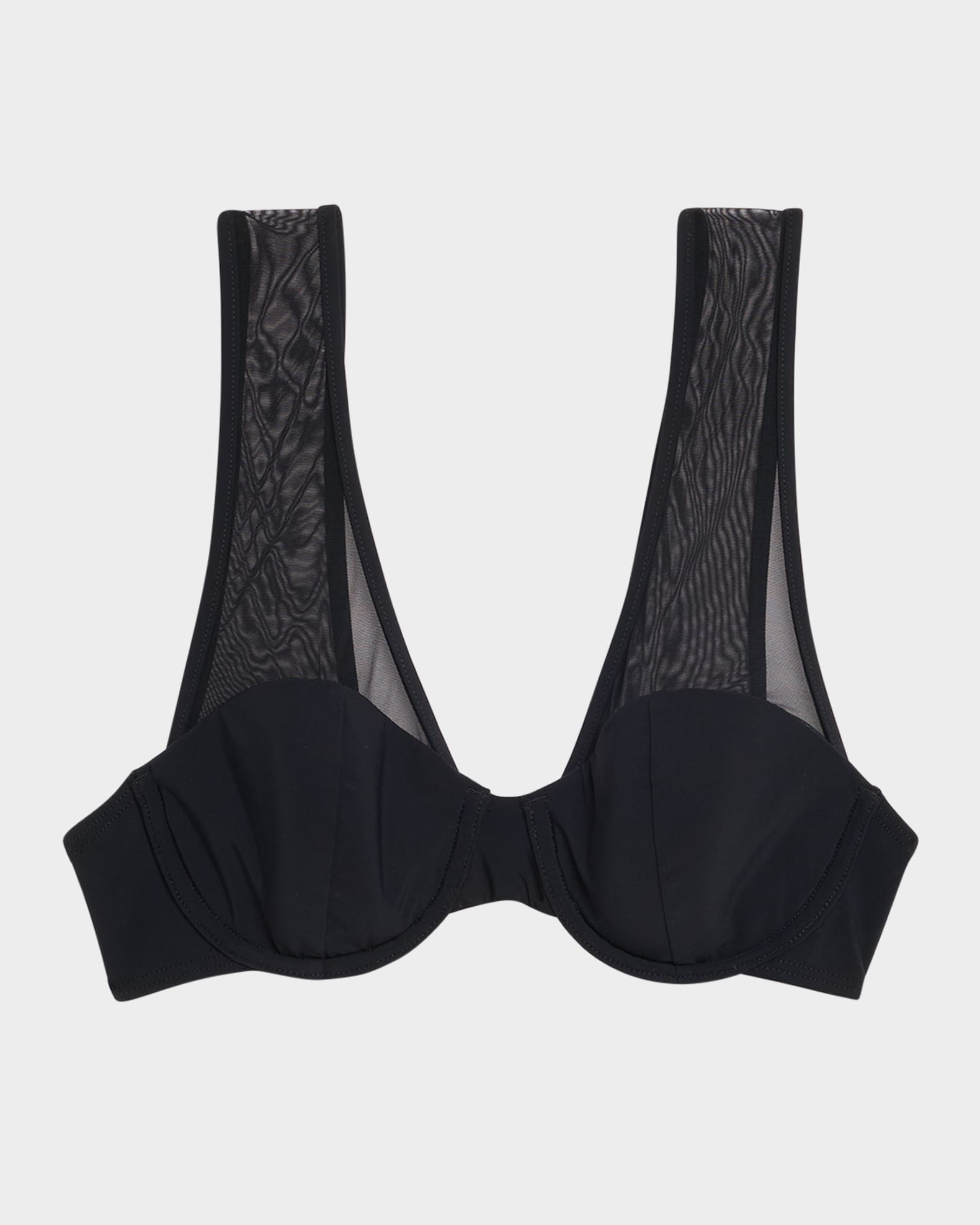 Sheer Mesh Balconette Bikini Top 0