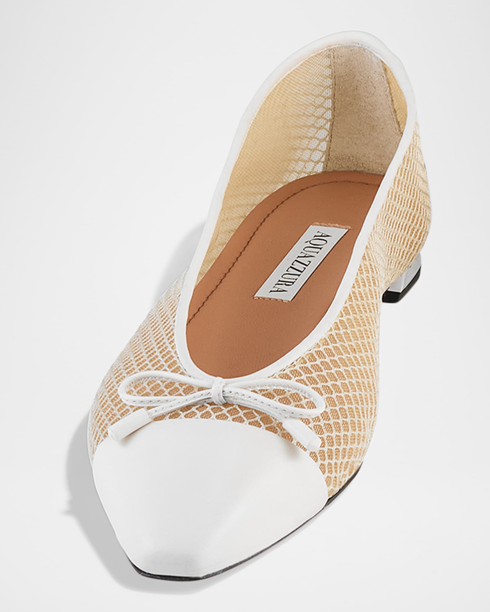 【関税込み】AQUAZZURA Ballerinas Aquazzura Bow Tie Leather Ballerinas | Blue | FARFETCH