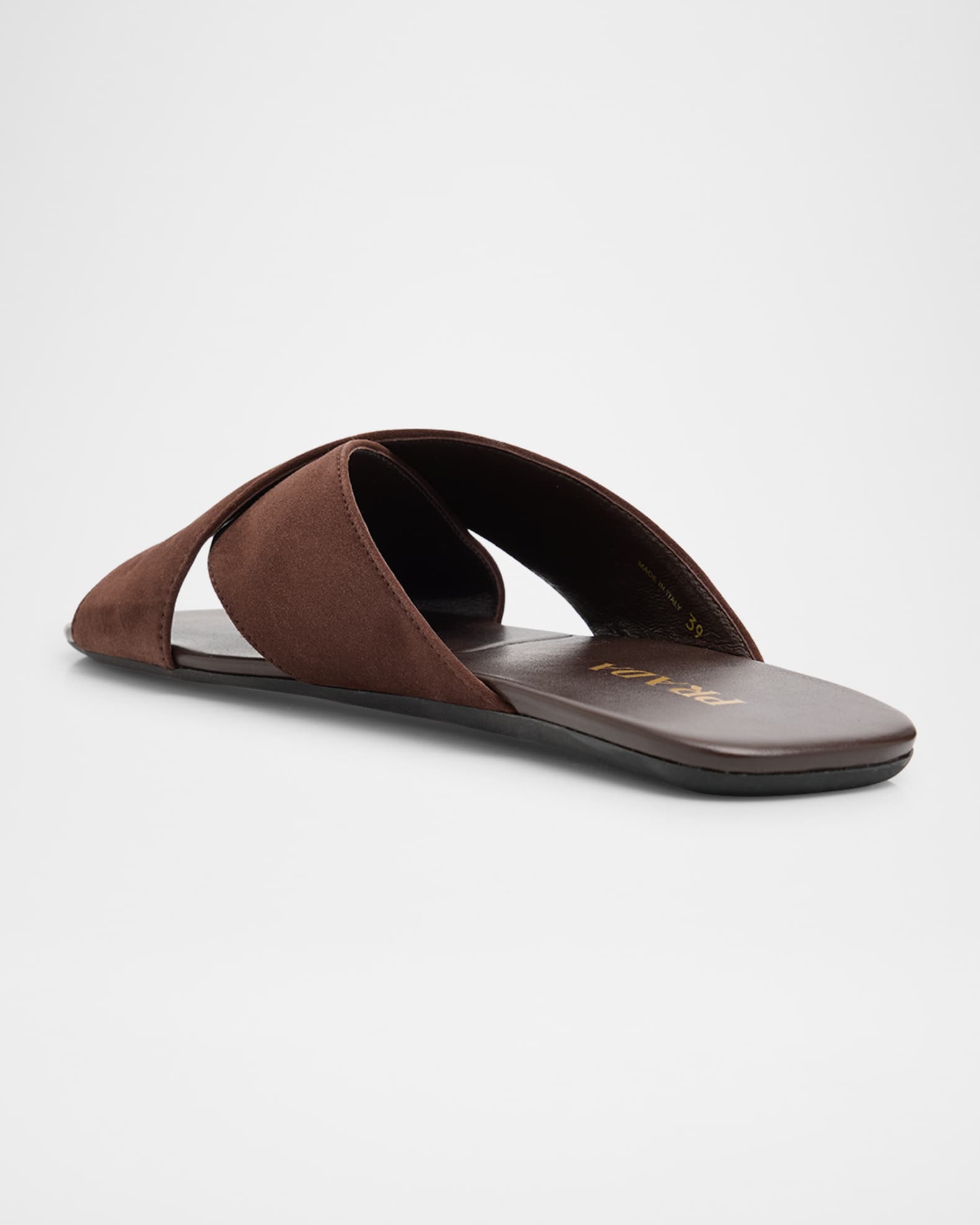 【日本入手困難】プラダ Suede crisscross slides サンダル Prada Suede Crisscross Slide Sandals | Neiman Marcus