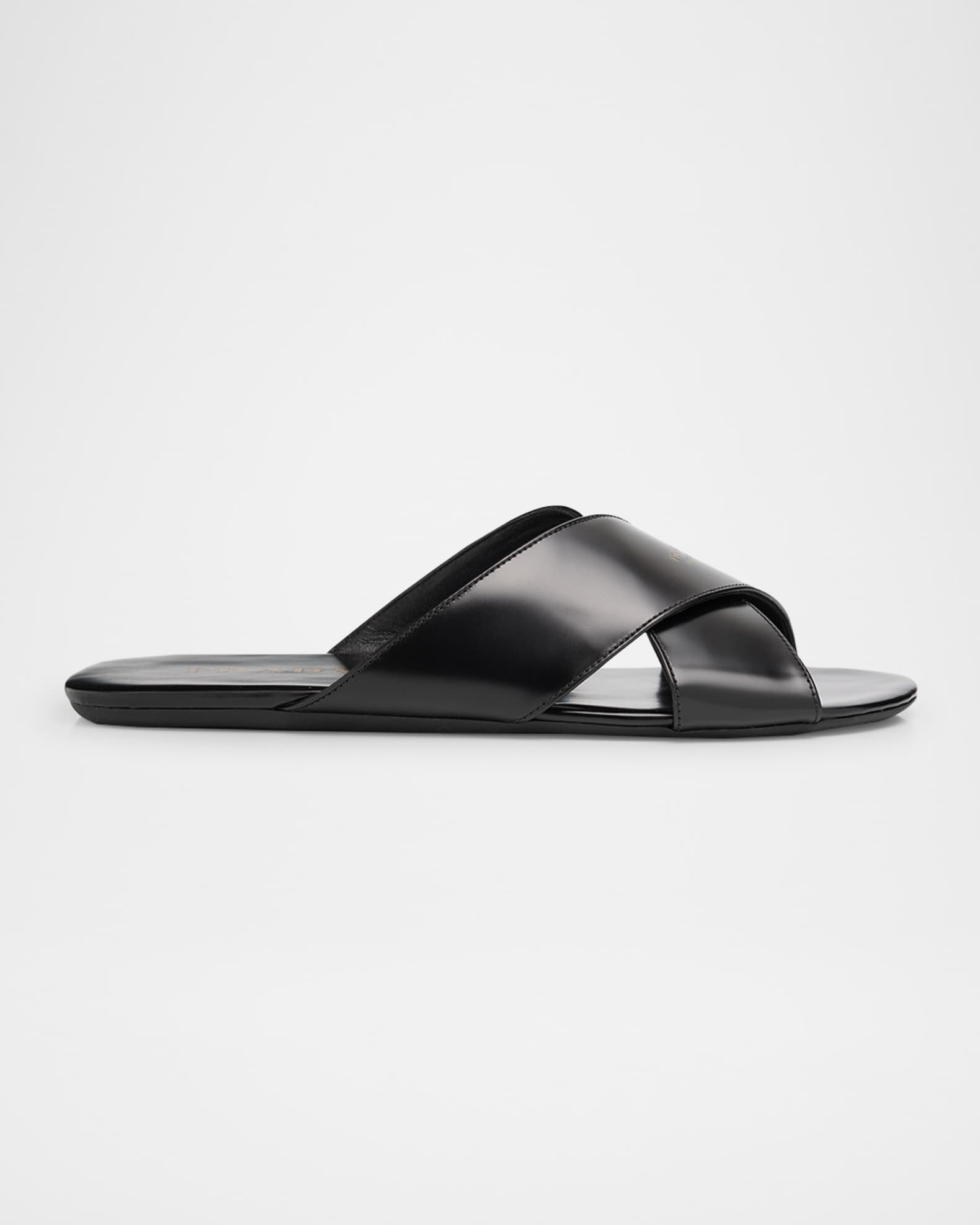 さりげなさ◇クリスクロス Slide Sandal◇PRADA Prada Leather Crisscross Slide Sandals | Neiman Marcus