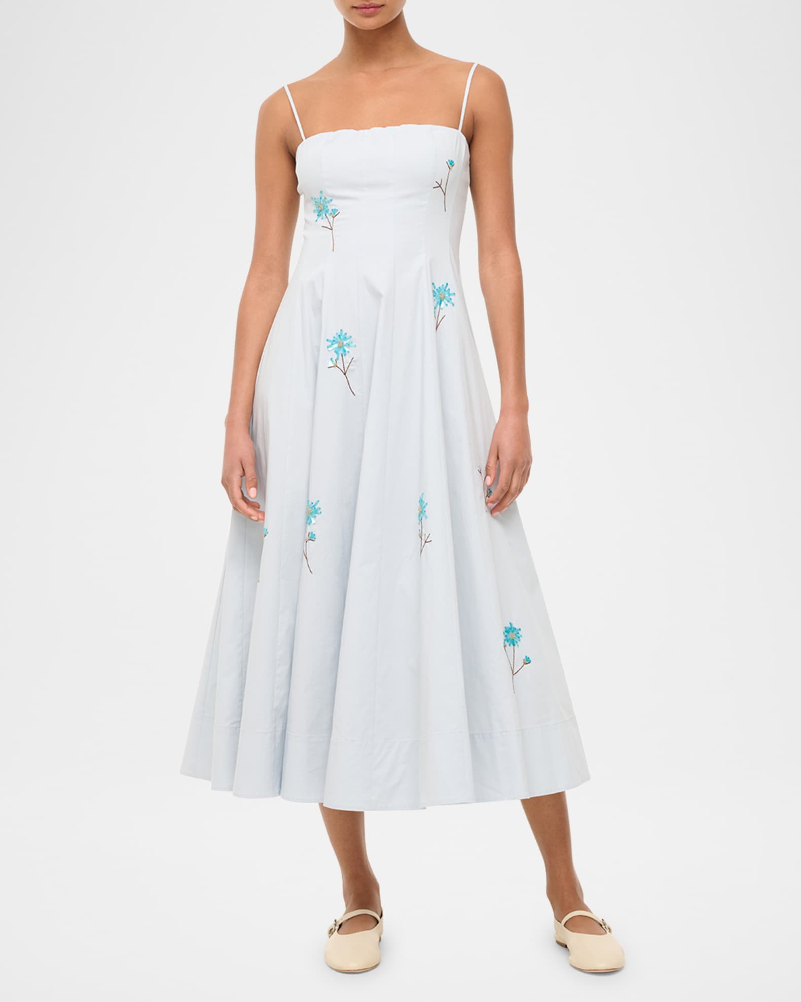 Wylie Floral Paneled Midi Dress 1