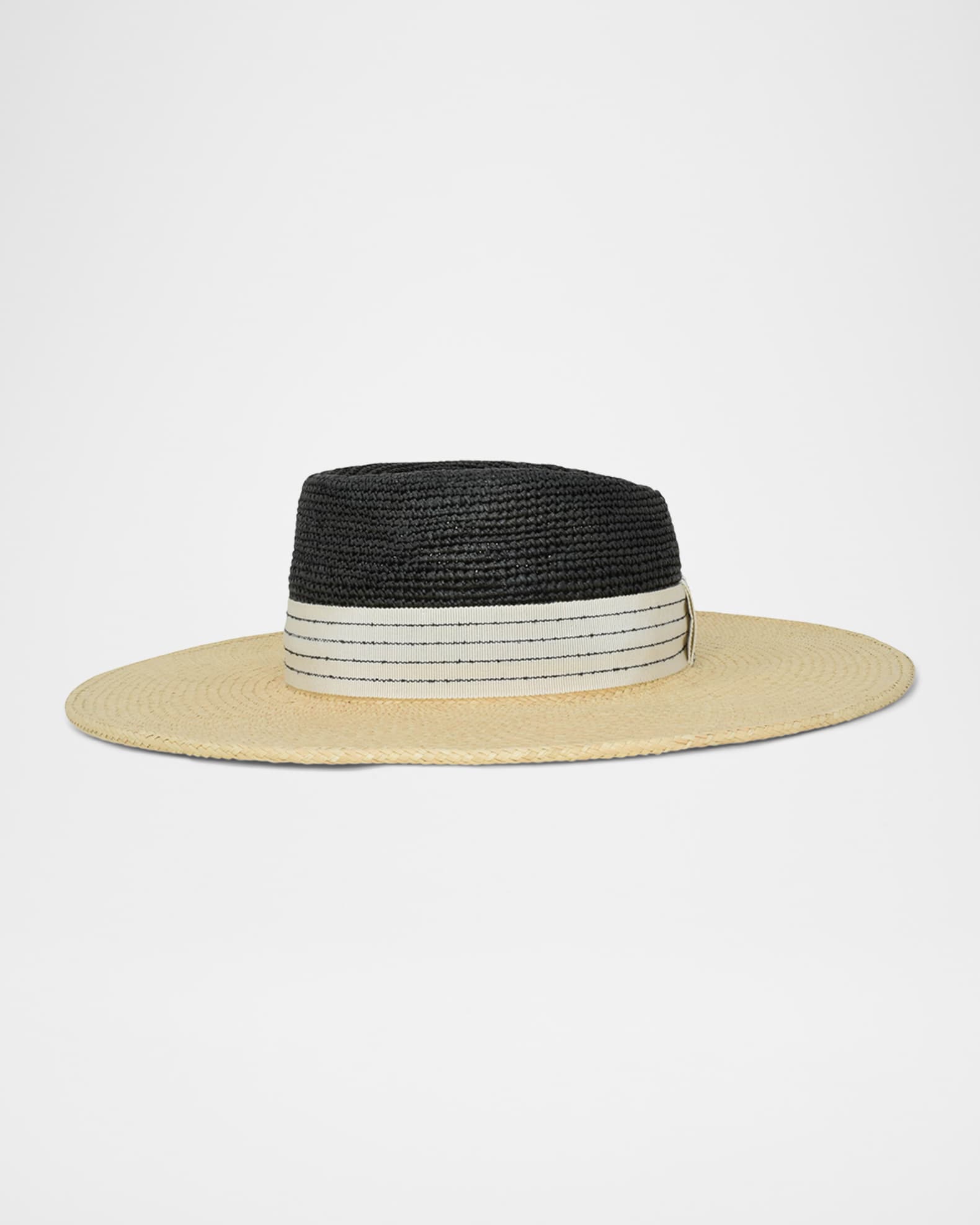 Thalia Grosgrain Wide Brim Fedora 1