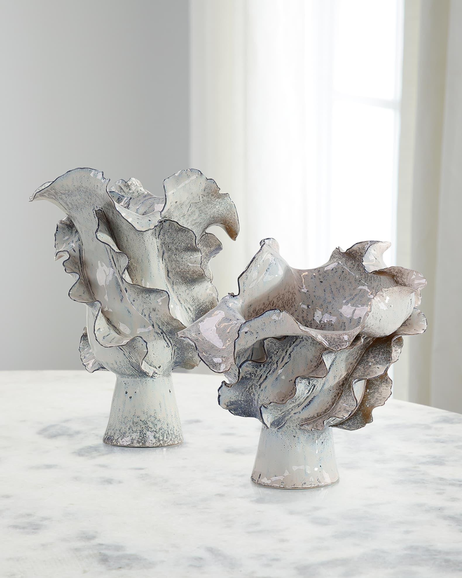 Waved Small Porcelain Vase 1