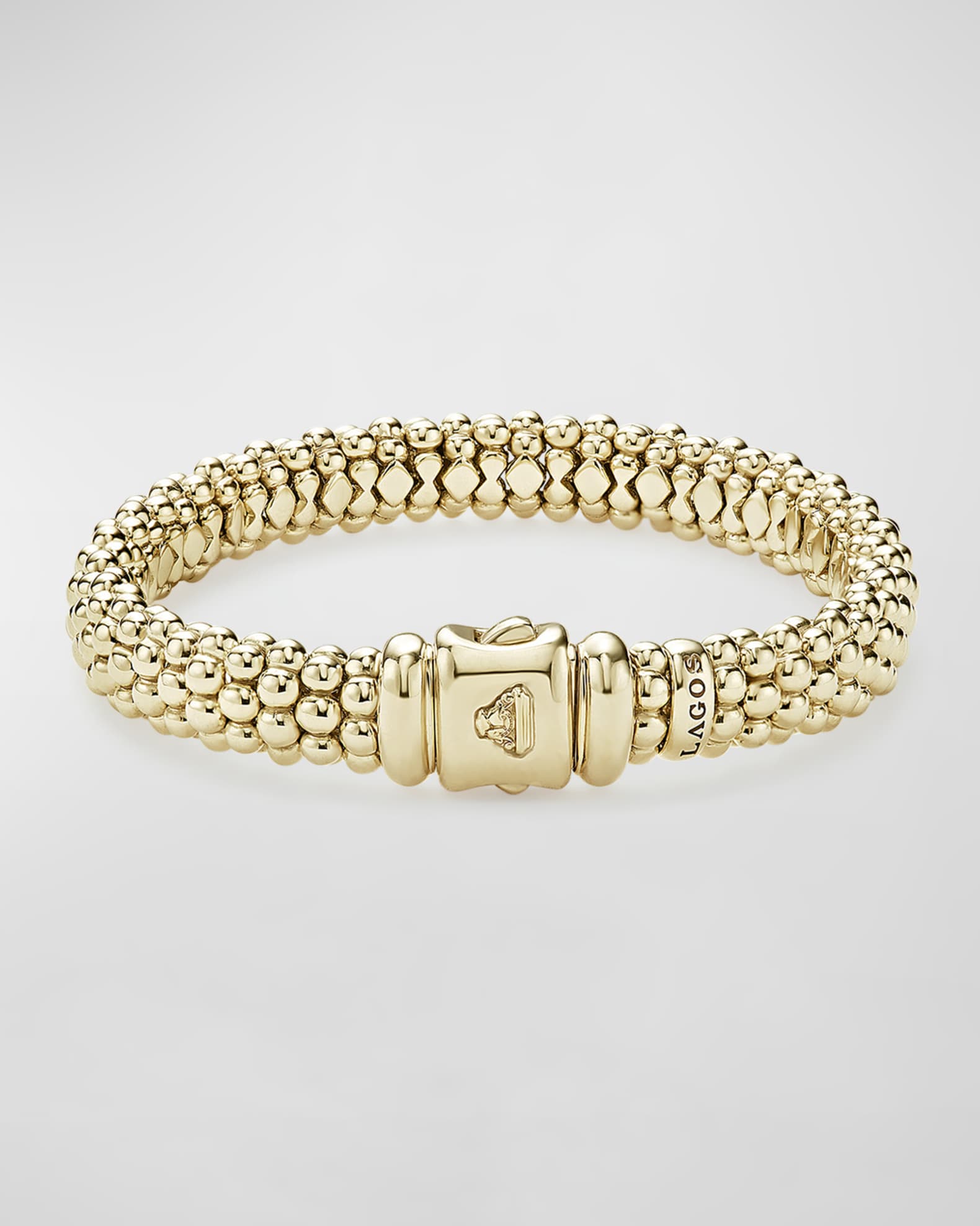 LAGOS 18k Gold Signature Caviar Rope Bracelet Neiman Marcus