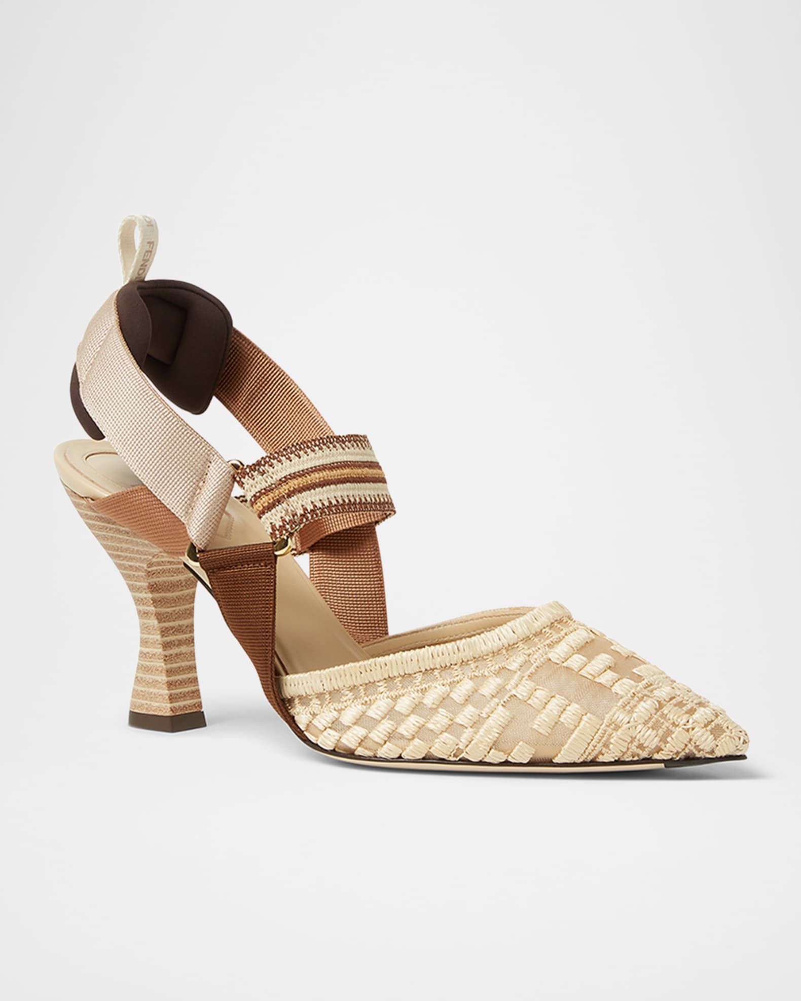 Colibri Raffia FF Sporty Slingback Pumps 1