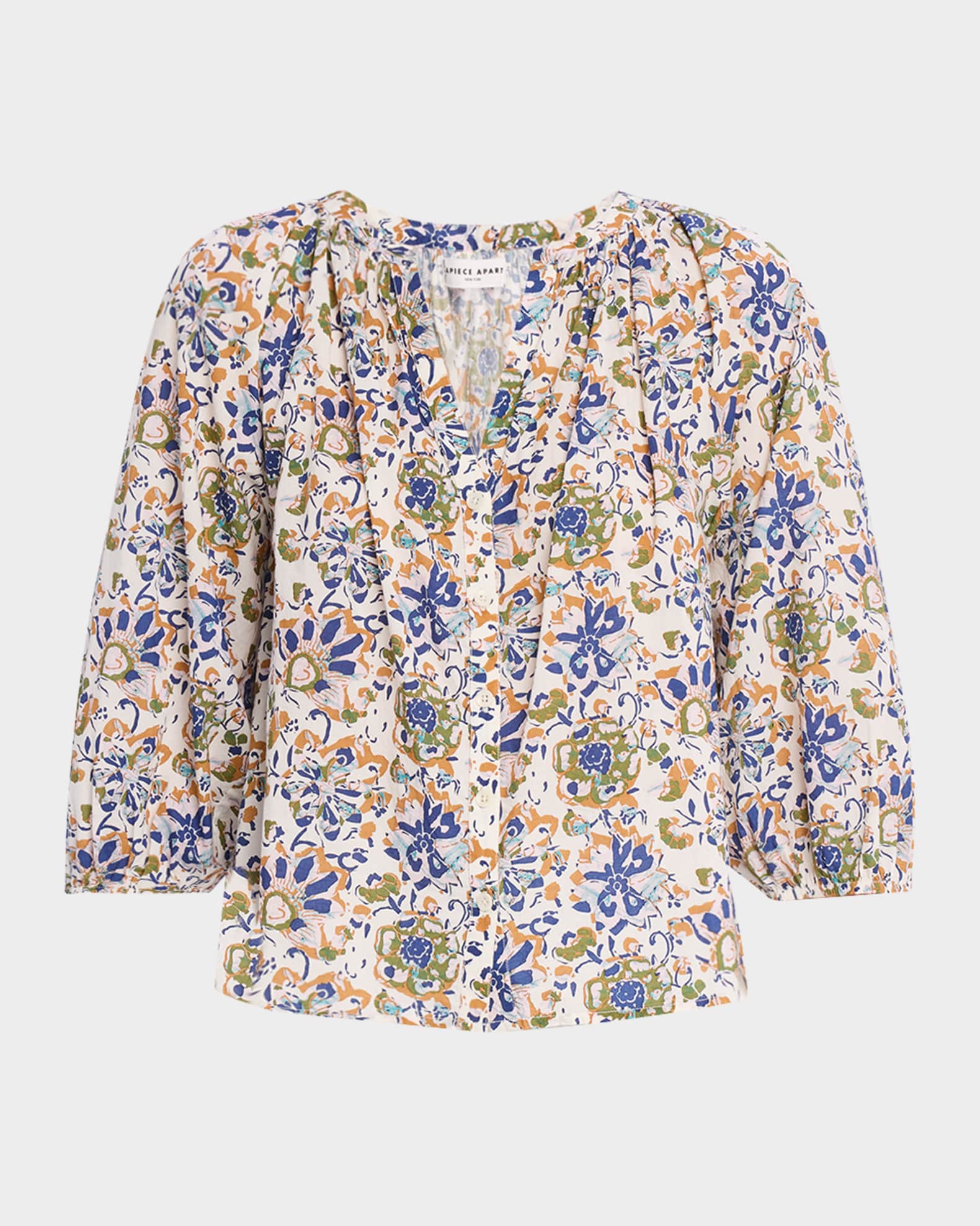 Mitte Floral-Print Organic Cotton Voile Top 0