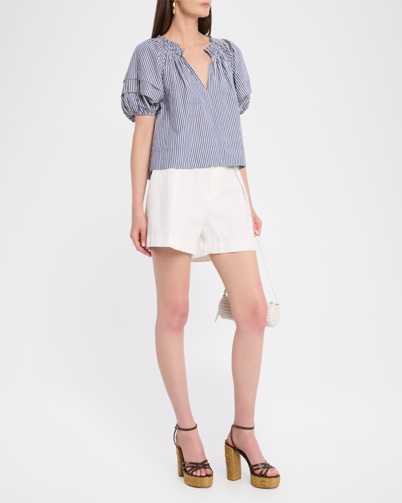 Caminitas Striped Puff-Sleeve Top 1
