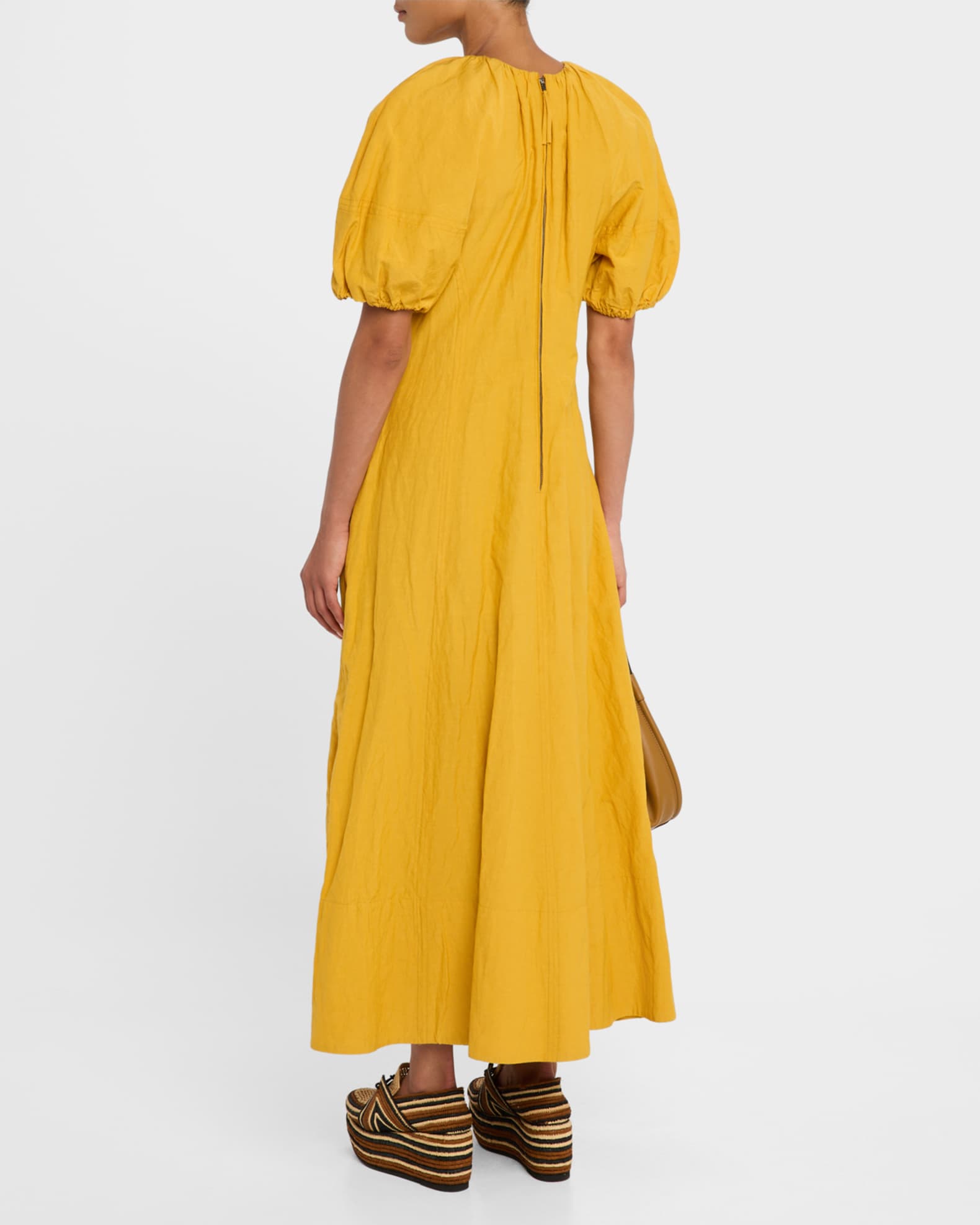 chinese dress ladies Lola Blouson Maxi Dress-Rainbow Multigingham
