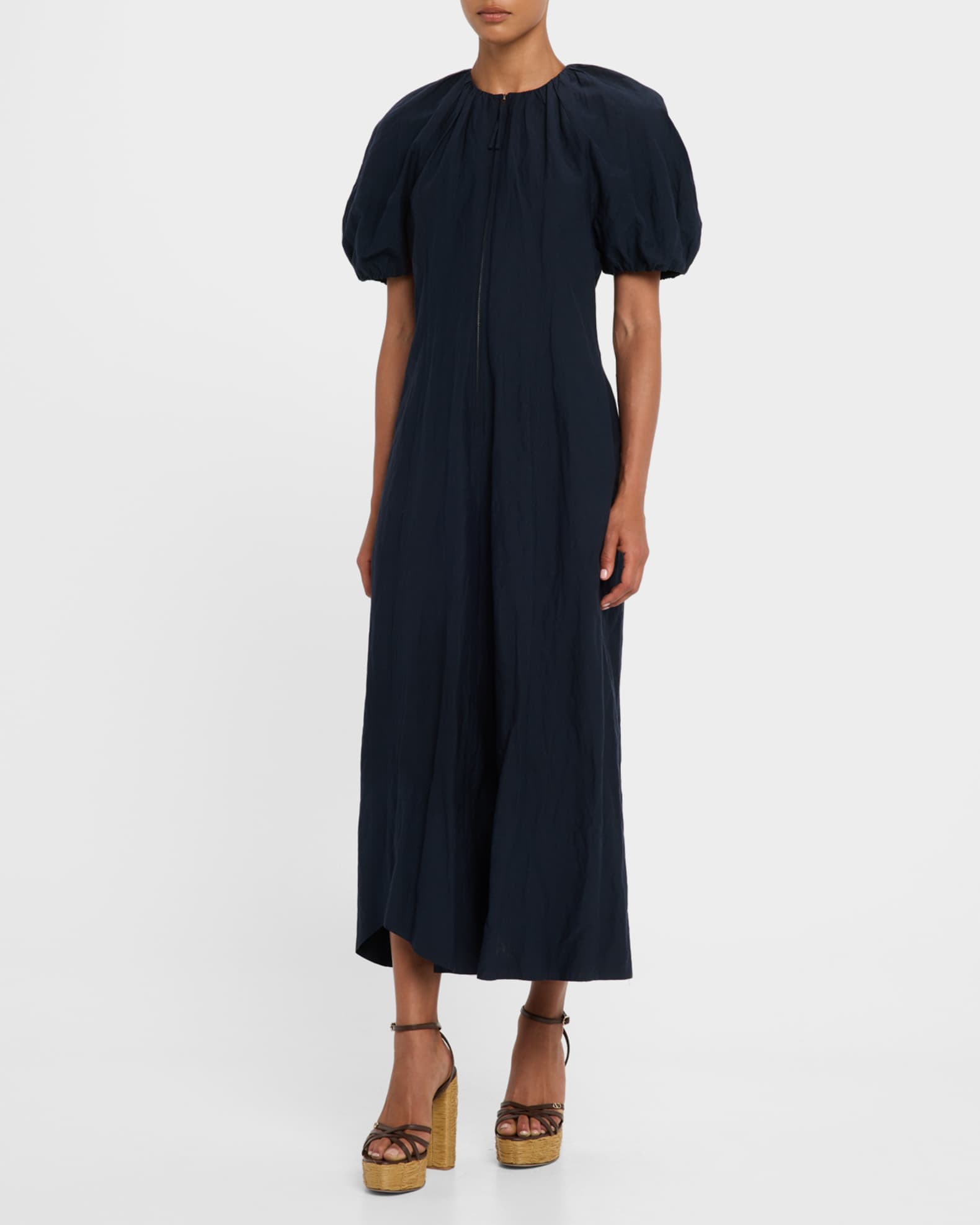 knee length dresses for ladies Siempre Tank Maxi Dress  Organic Cotton Smocked Dress
