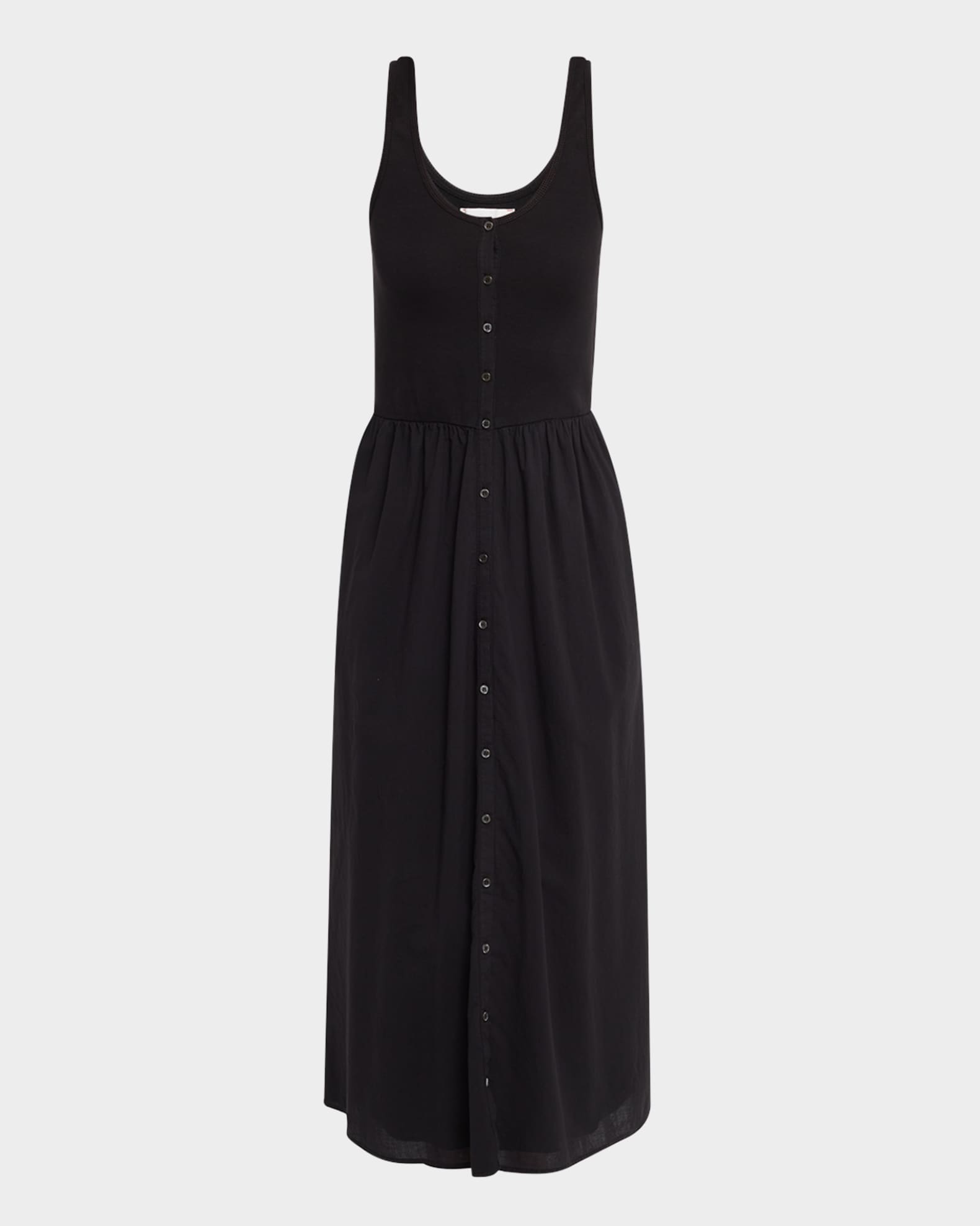 Fenix Sleeveless Mixed Media Midi Dress 0