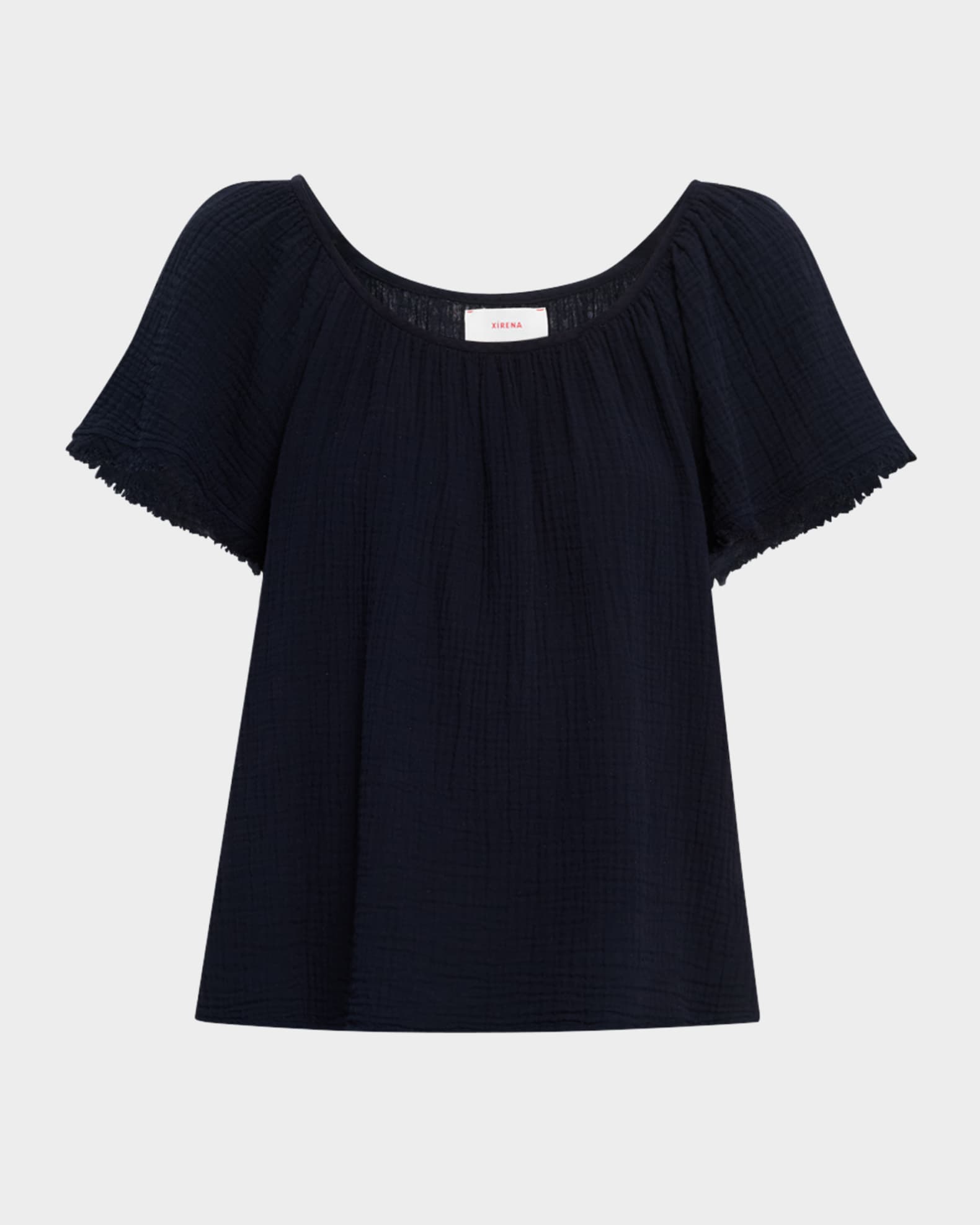 Macie Fringe-Trim Cotton Gauze Top 0