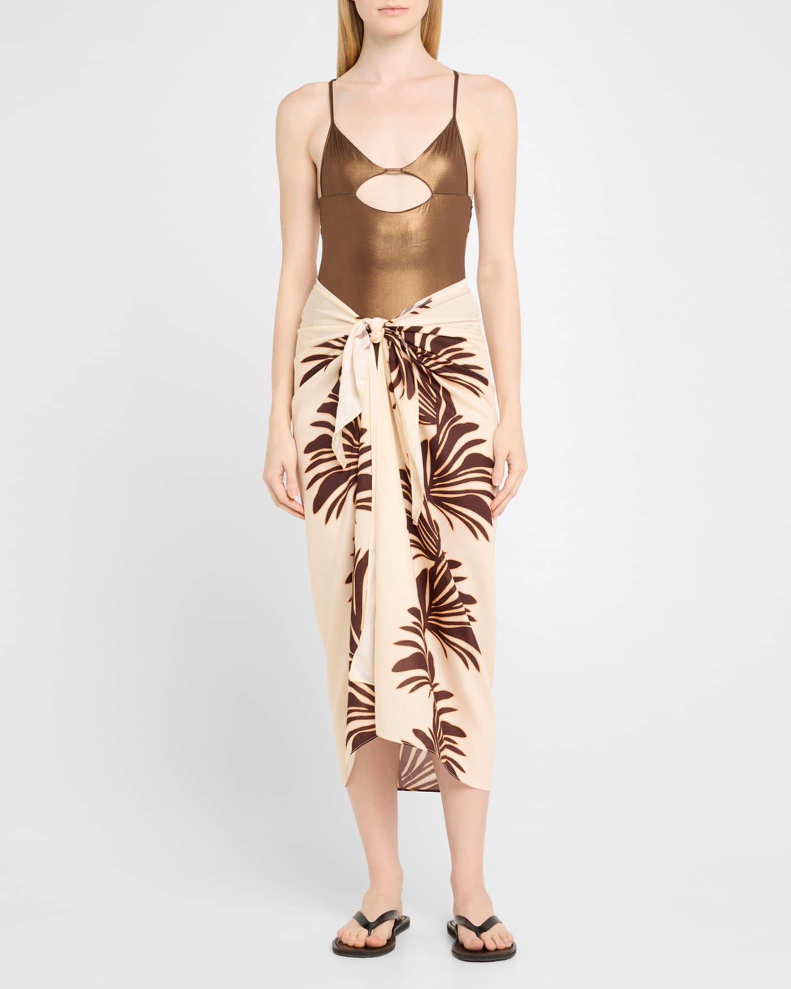 Silk-Blend Sarong Coverup 1