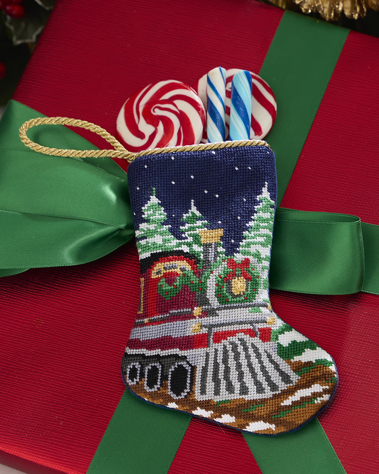 "Train Coming" Mini Bauble Stocking 0