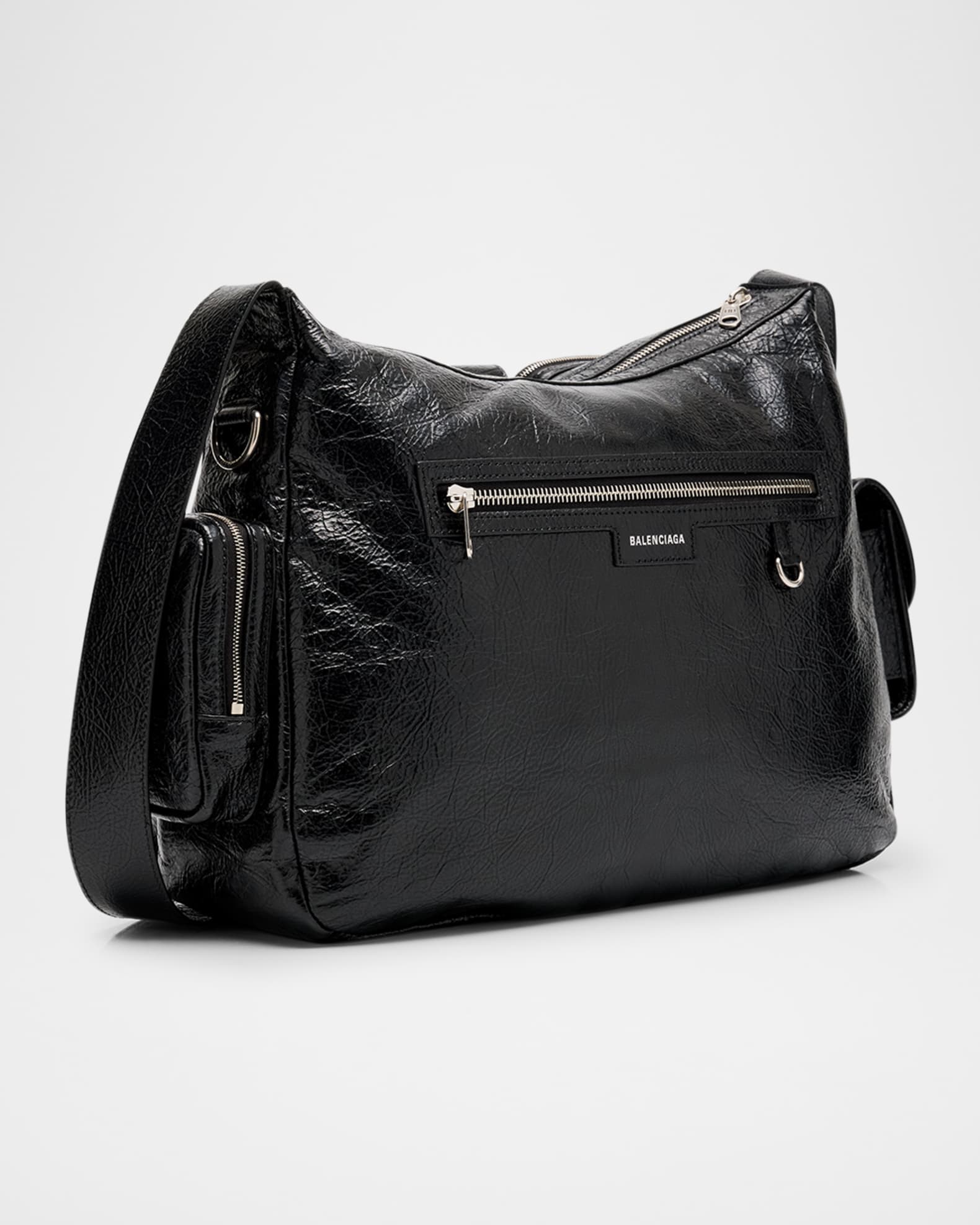 Balenciaga Men's Superbusy Arena Lambskin Messenger Bag