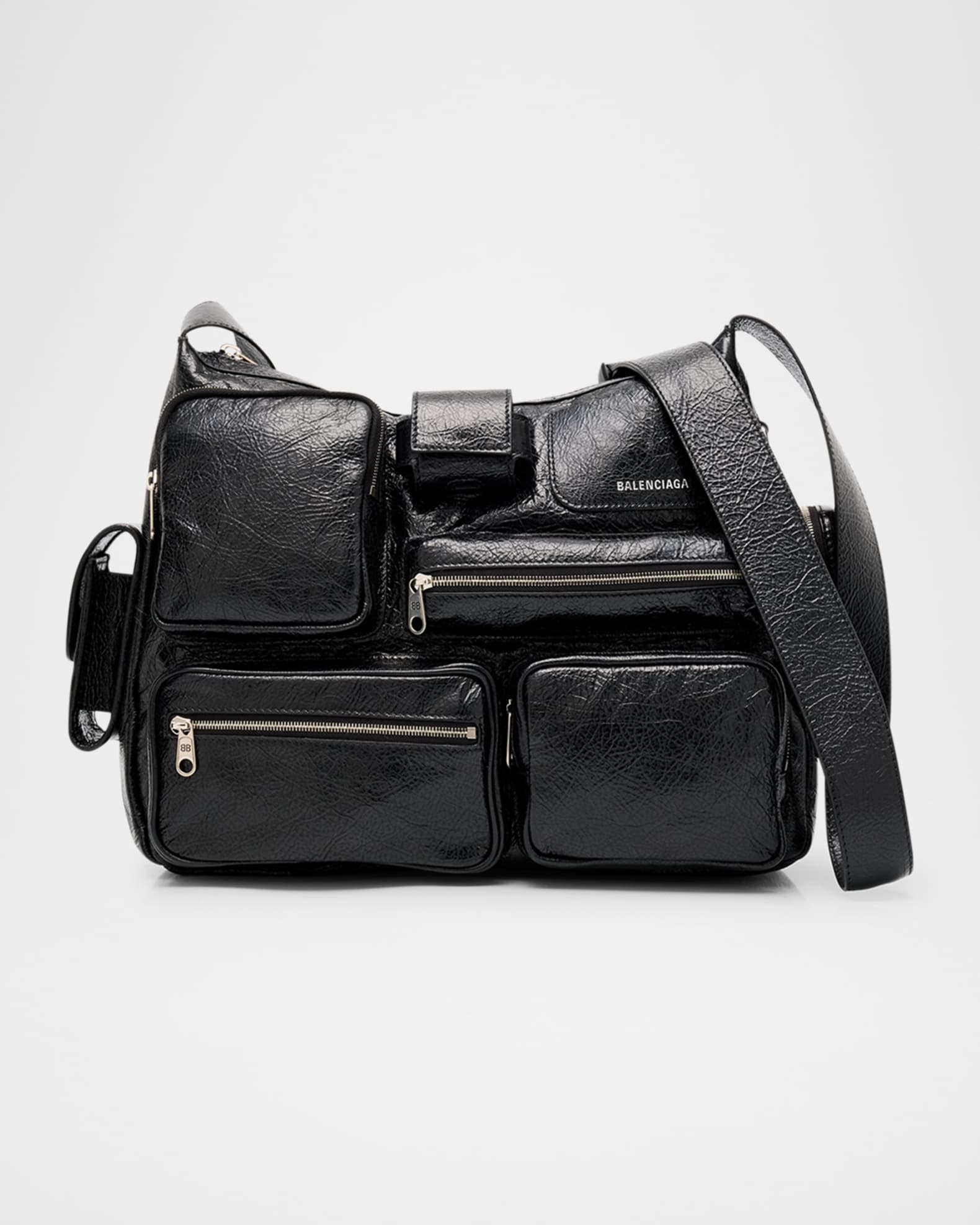 Balenciaga Men's Superbusy Arena Lambskin Messenger Bag