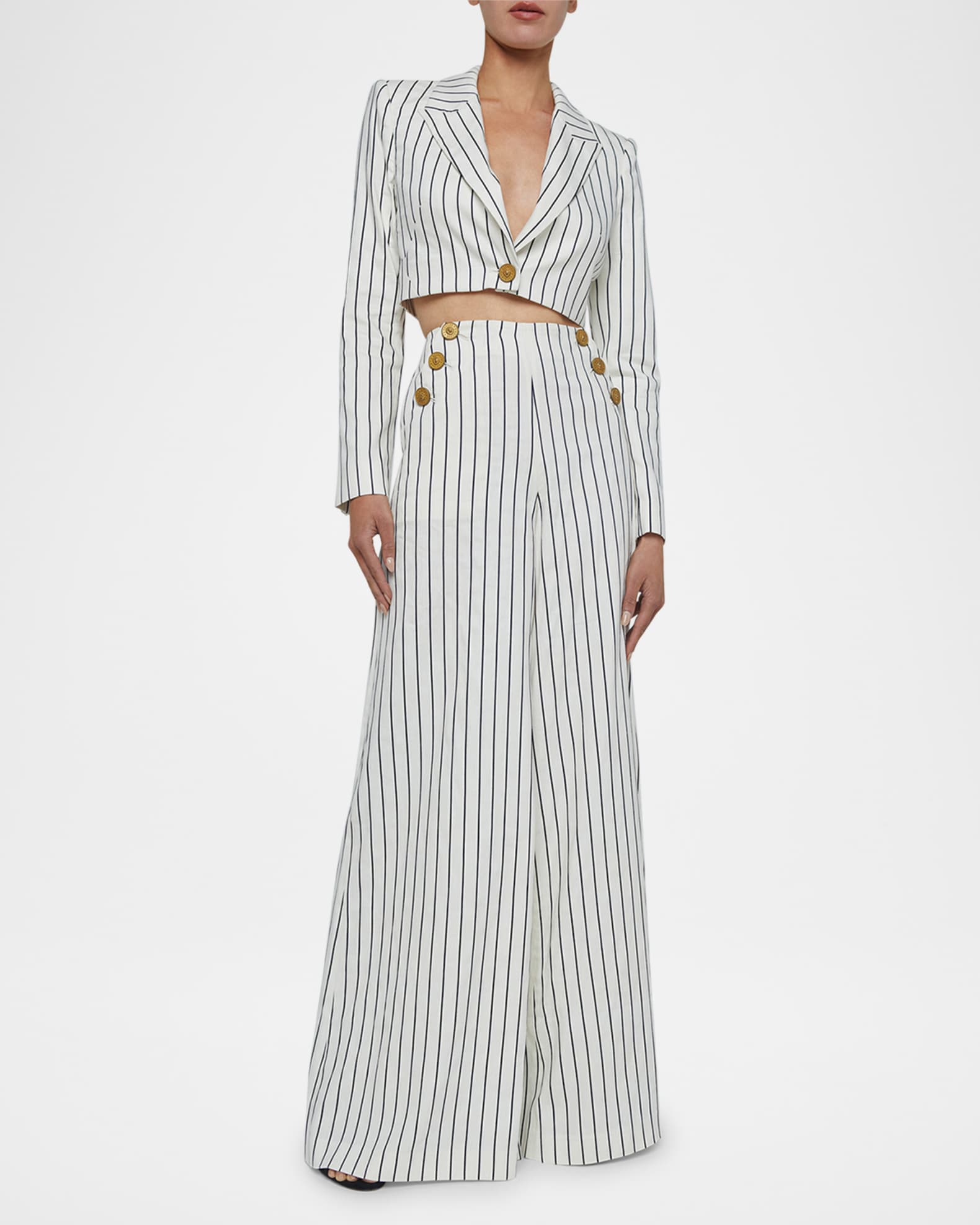Kingston Striped Wide-Leg Pants 1