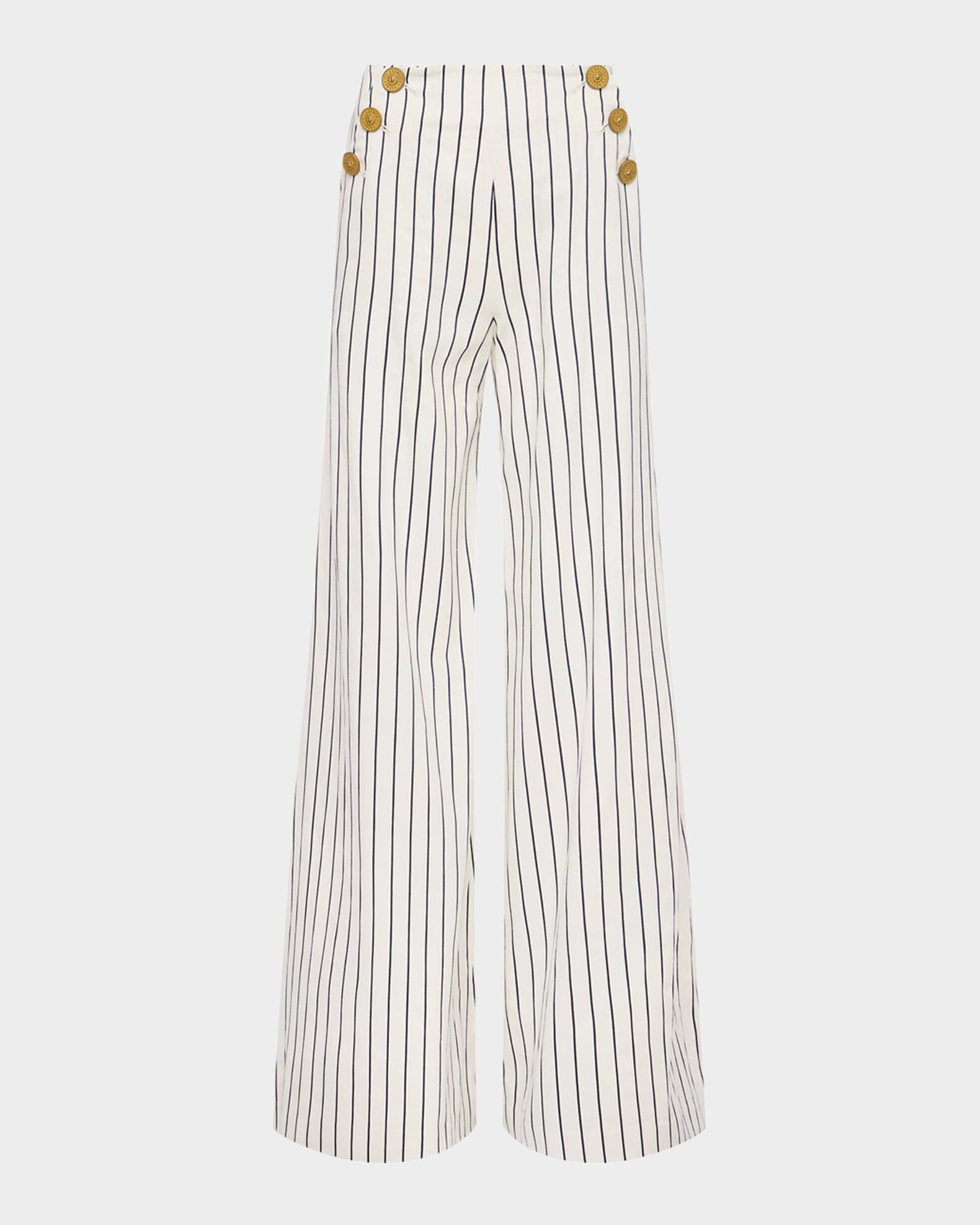 Kingston Striped Wide-Leg Pants 0