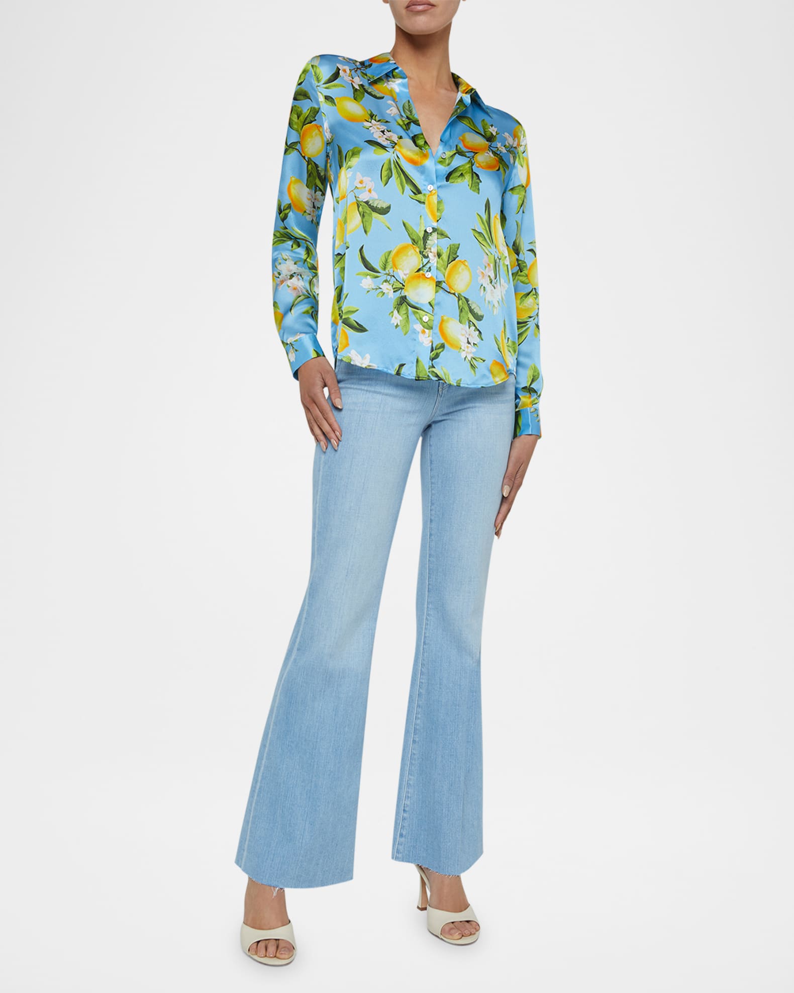 Floral Lemon Tyler Silk Blouse 1