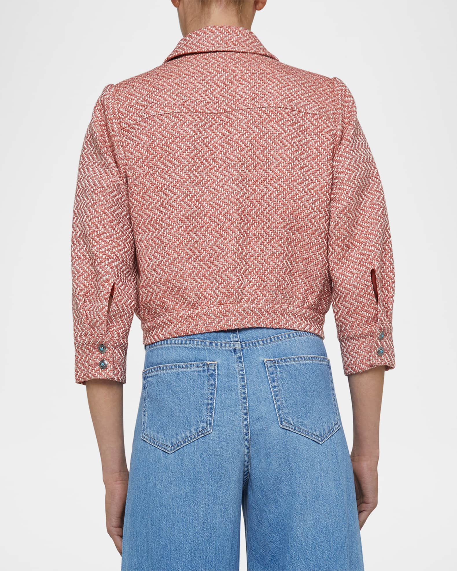 L'Agence Jia Cropped Tweed Jacket | Neiman Marcus