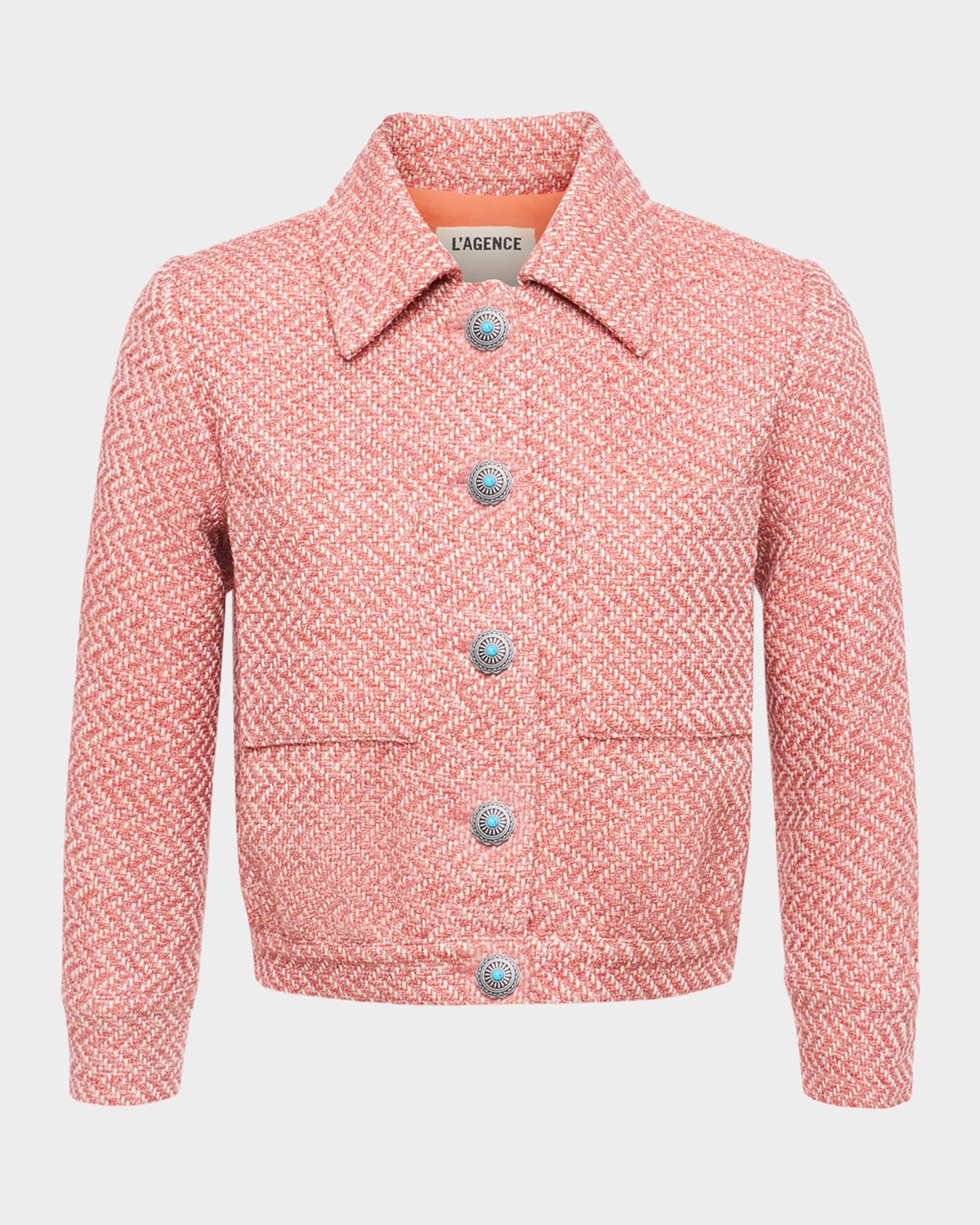 Jia Cropped Tweed Jacket 0