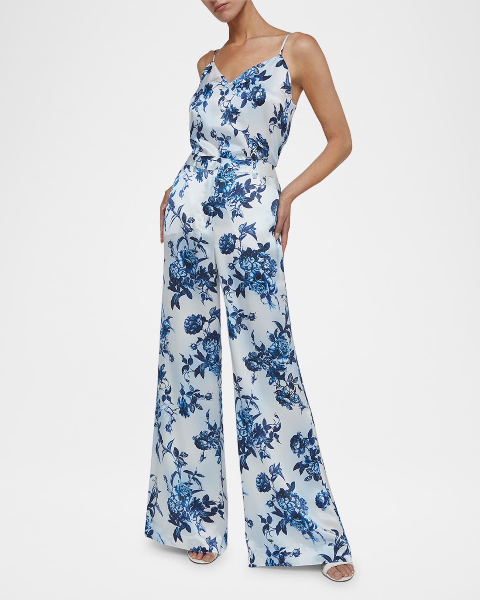 Painterly Floral Pilar Wide-Leg Pants 1