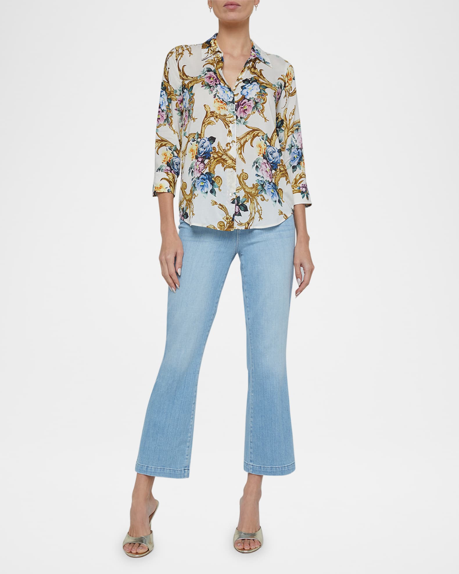 Camille Button-Front Blouse 1