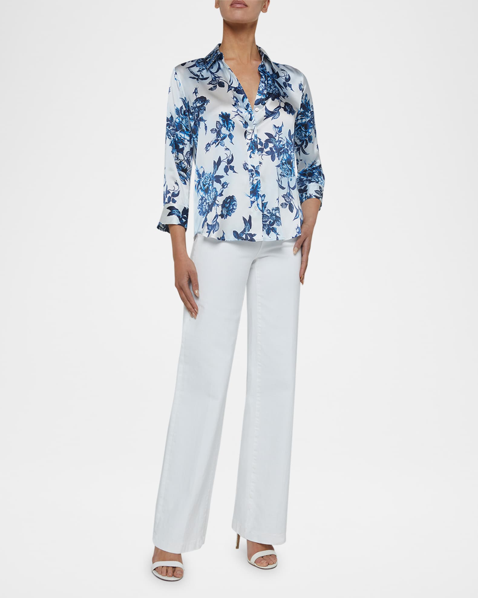 Painterly Floral Dani Silk Blouse 1