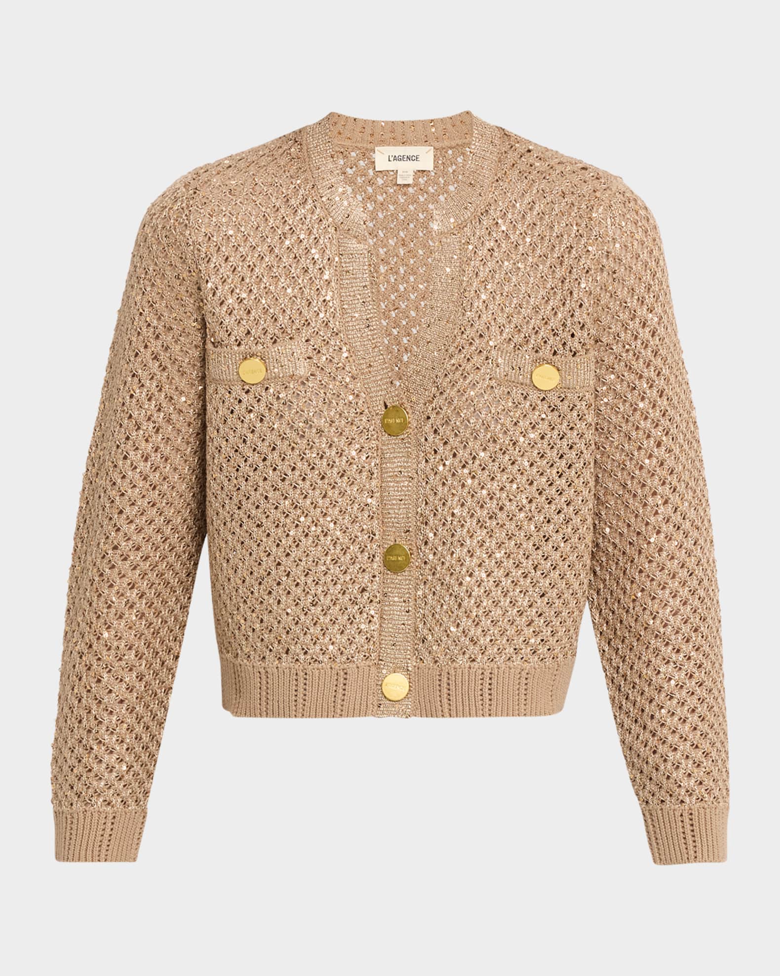 Blanca Sequined Knit Cardigan | Neiman Marcus