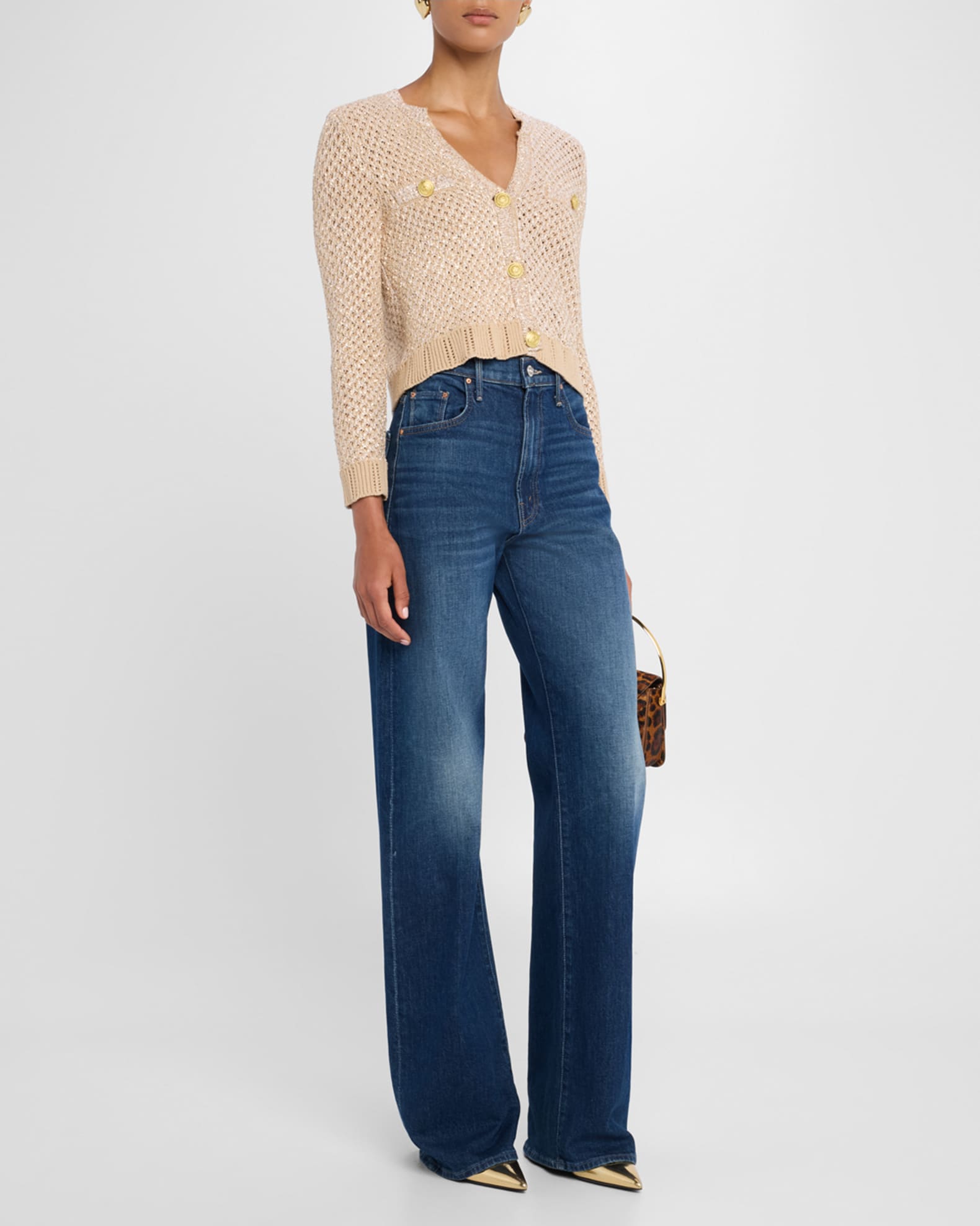 Blanca Sequined Knit Cardigan 1