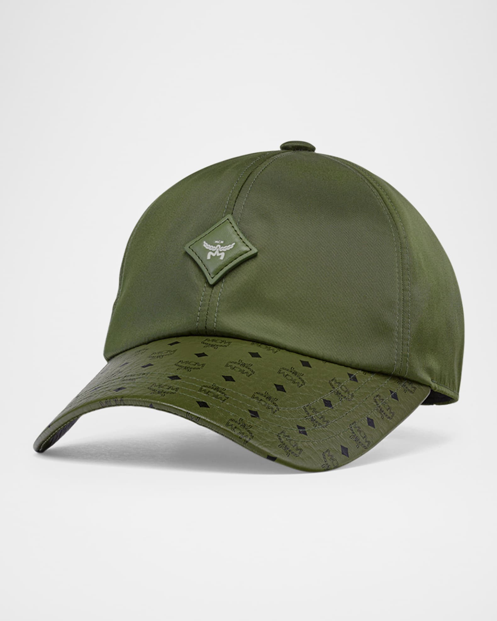 Men's Re-Nylon and Leather Baseball Cap 0