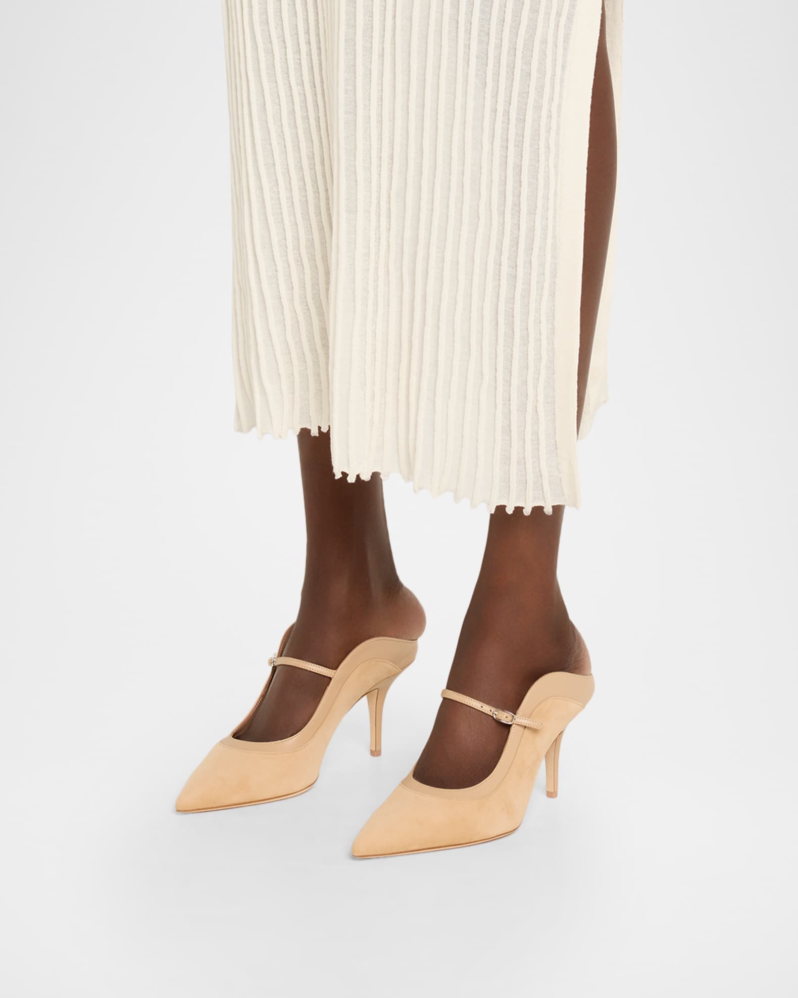 Delphi Suede Nappa Mary Jane Mules 1