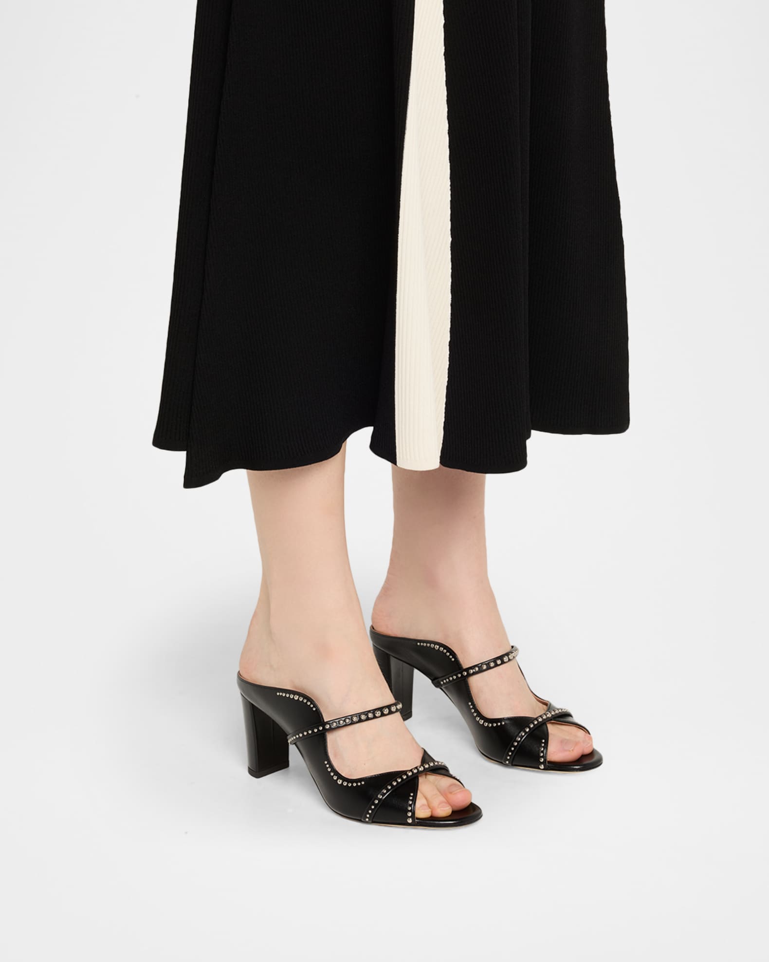 Norah Nappa Leather Dual-Strap Mule Sandals 1