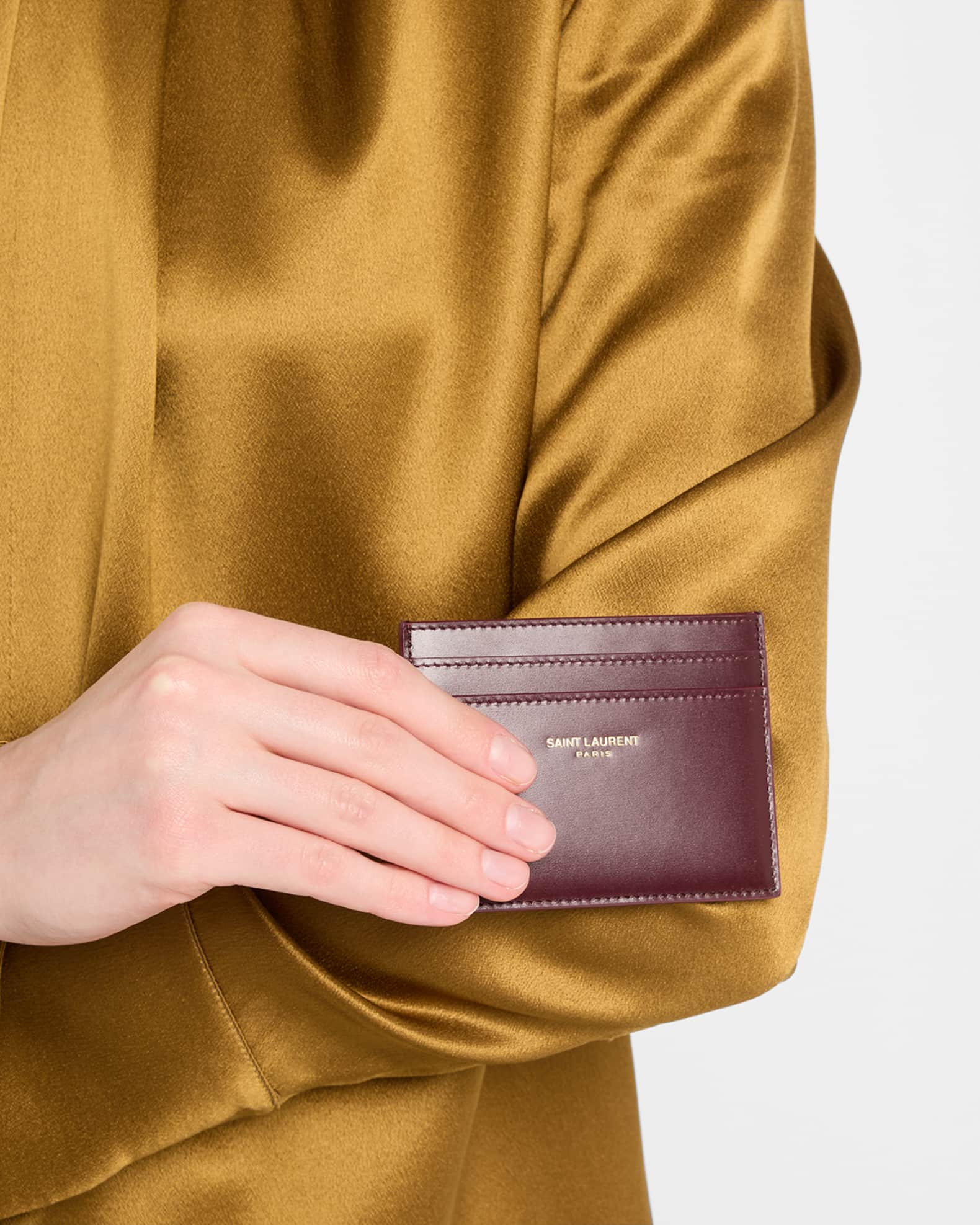 YSL Card Case in Calf Leather 1