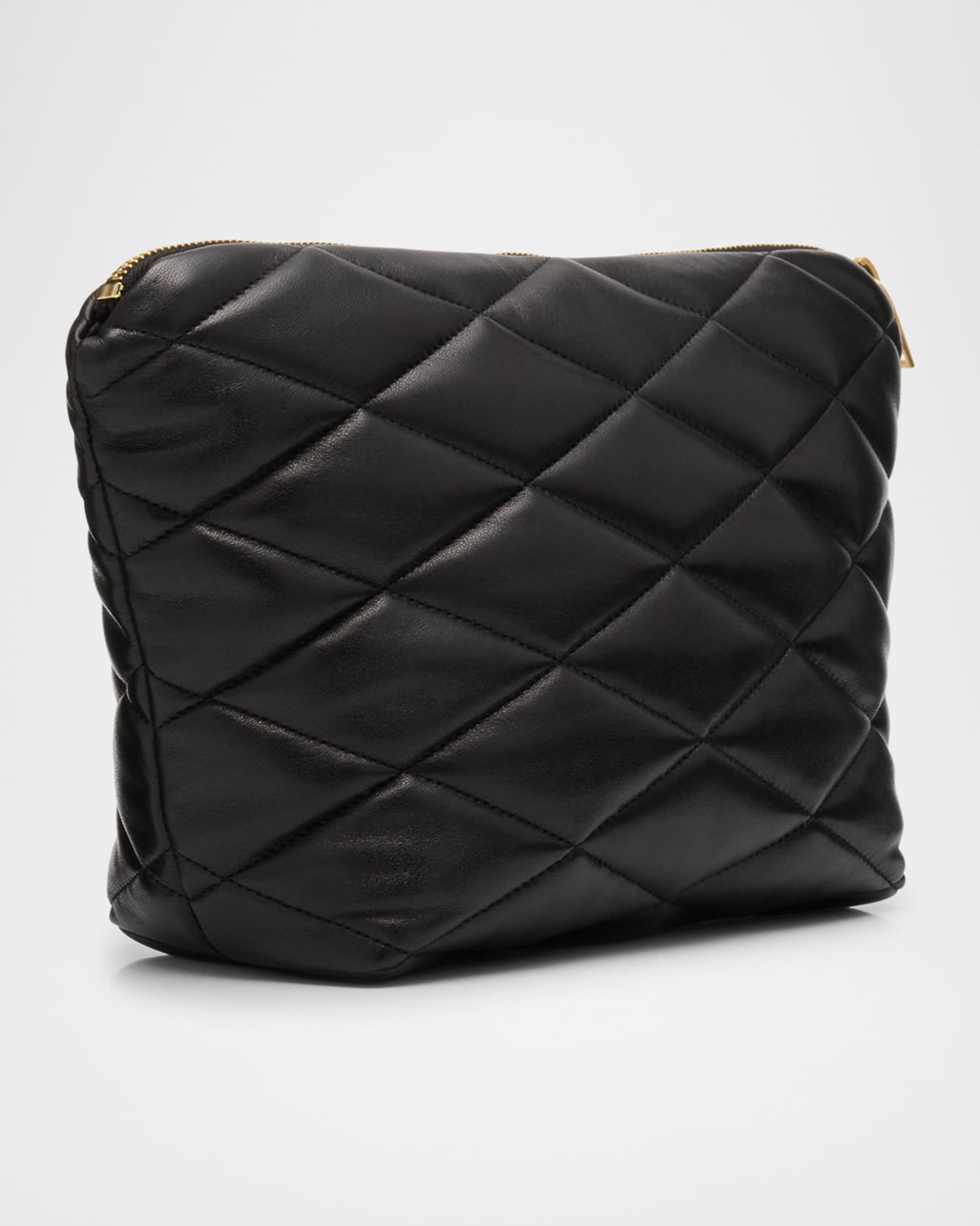 Sade Large YSL Cosmetic Pouch Bag in Quilted Leather  1