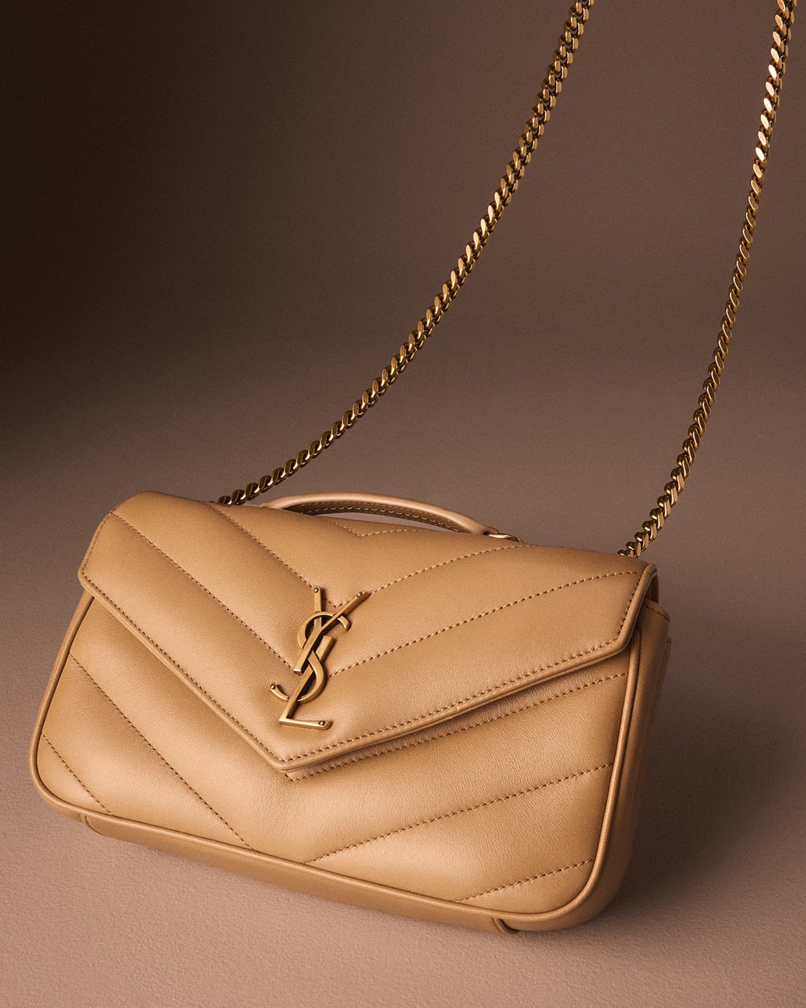 Saint Laurent Loulou Small YSL Shoulder Bag in Quilted