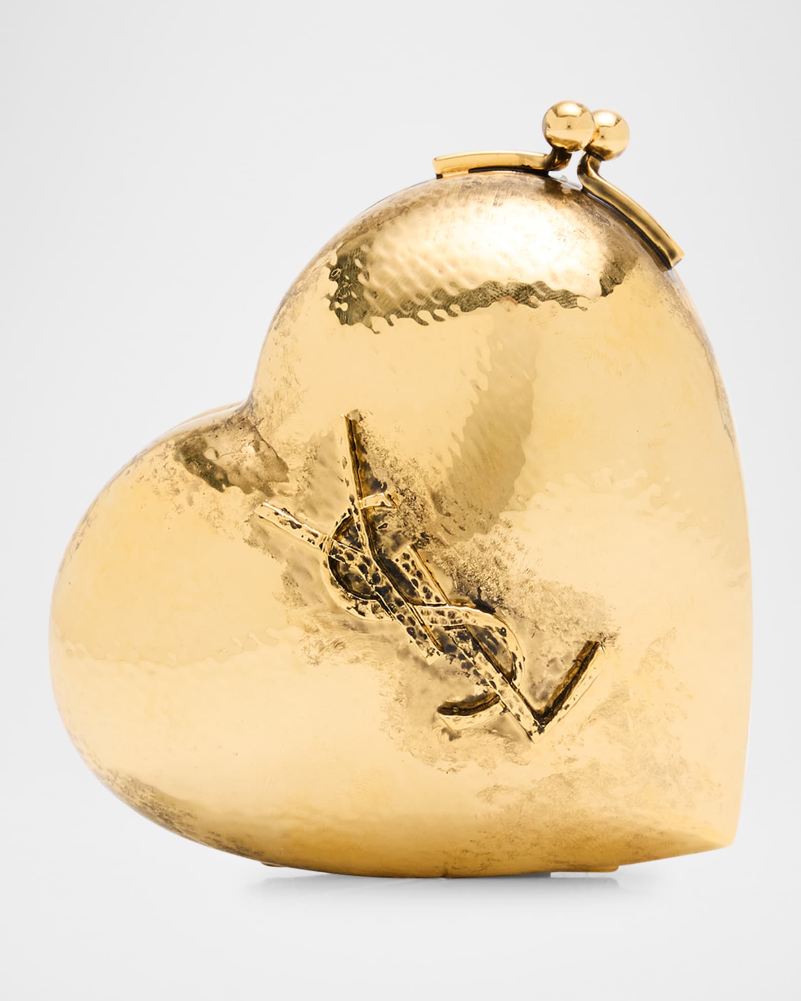SAINT LAURENT◆真鍮製のイブニングミニハートミノディエール EVENING mini heart minaudière in brass | Saint Laurent | YSL QA