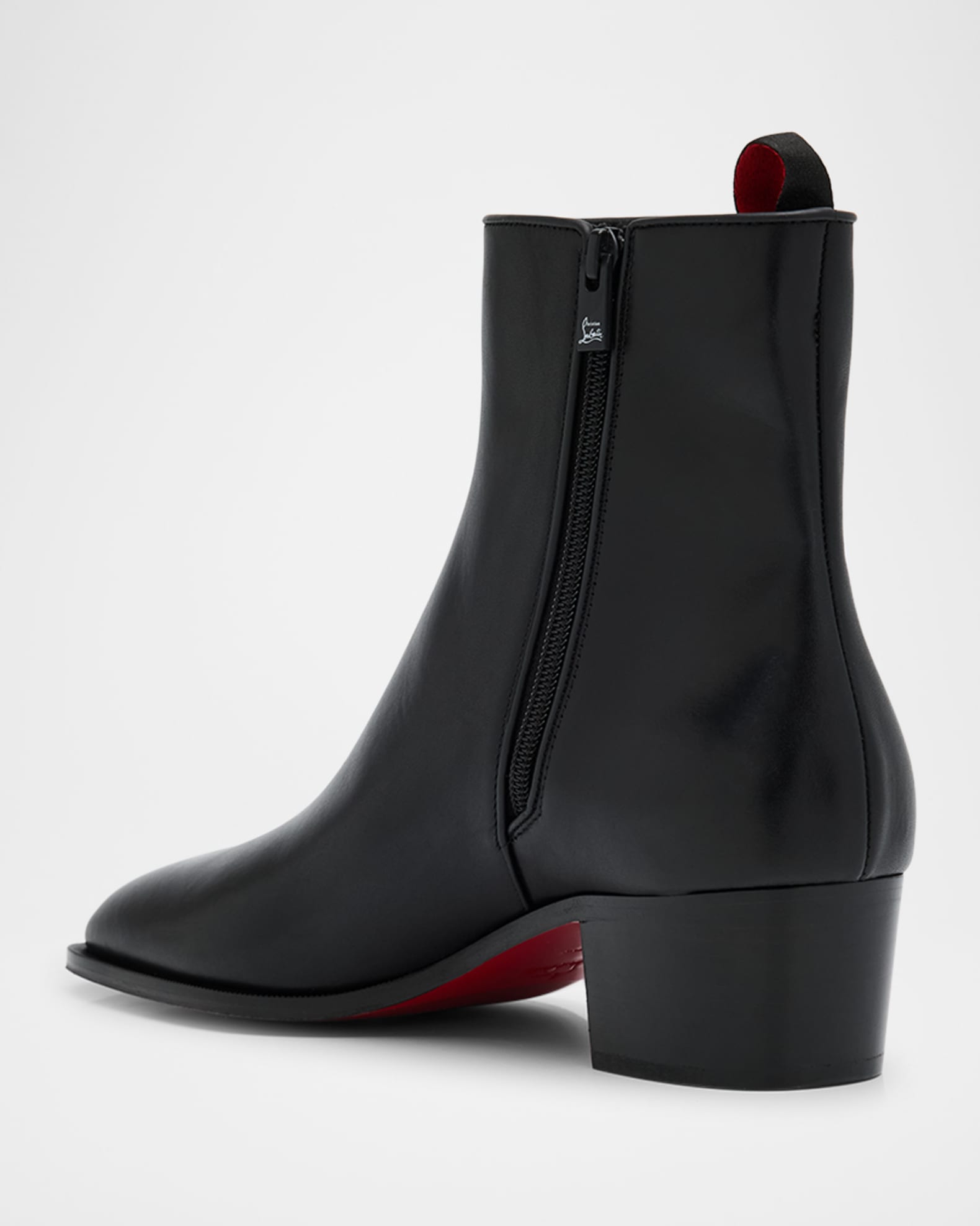 Christian Louboutin Men's Ziggissimo Forever Leather Ankle Boots