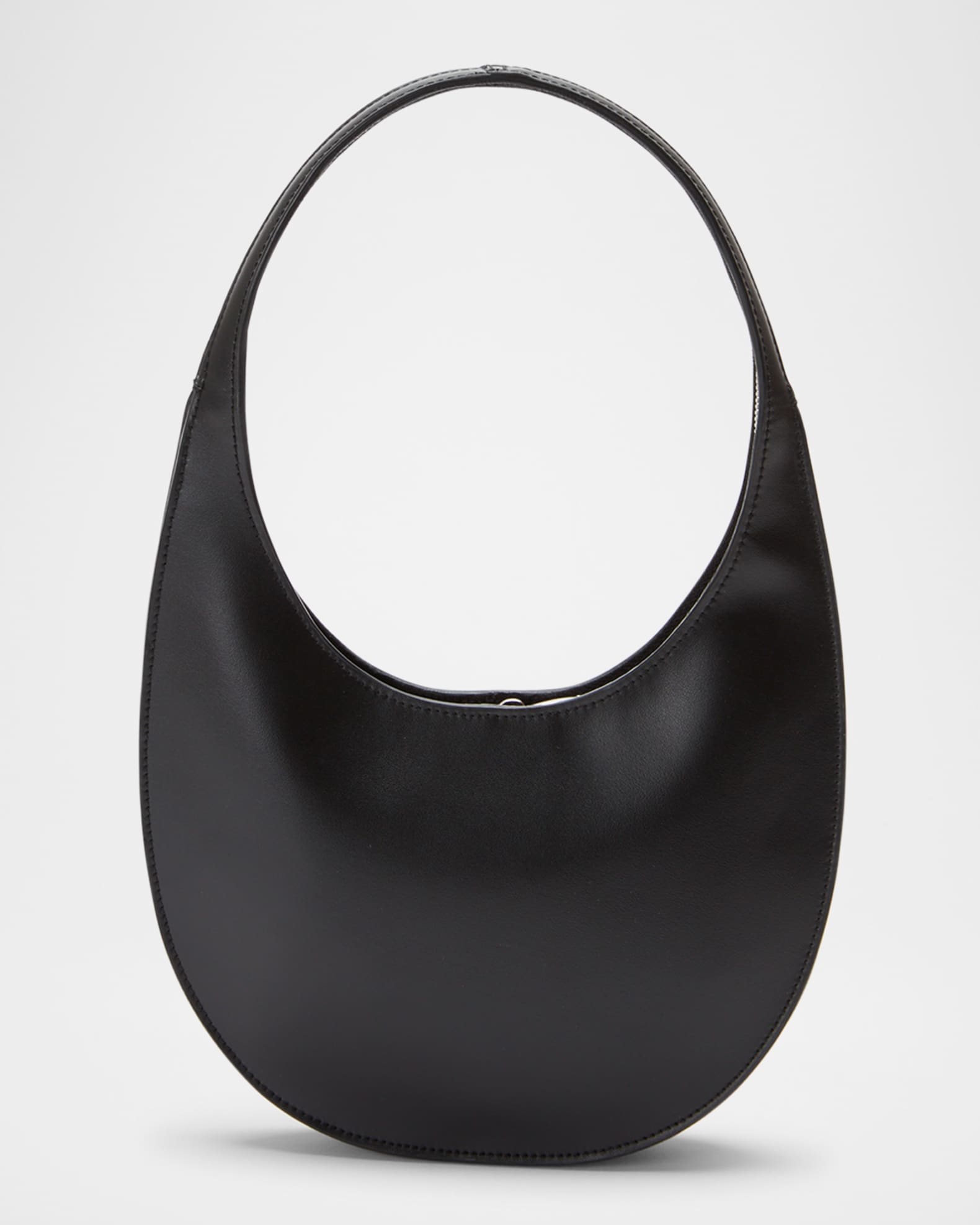 Swipe Double-Gusset Leather Shoulder Bag 1