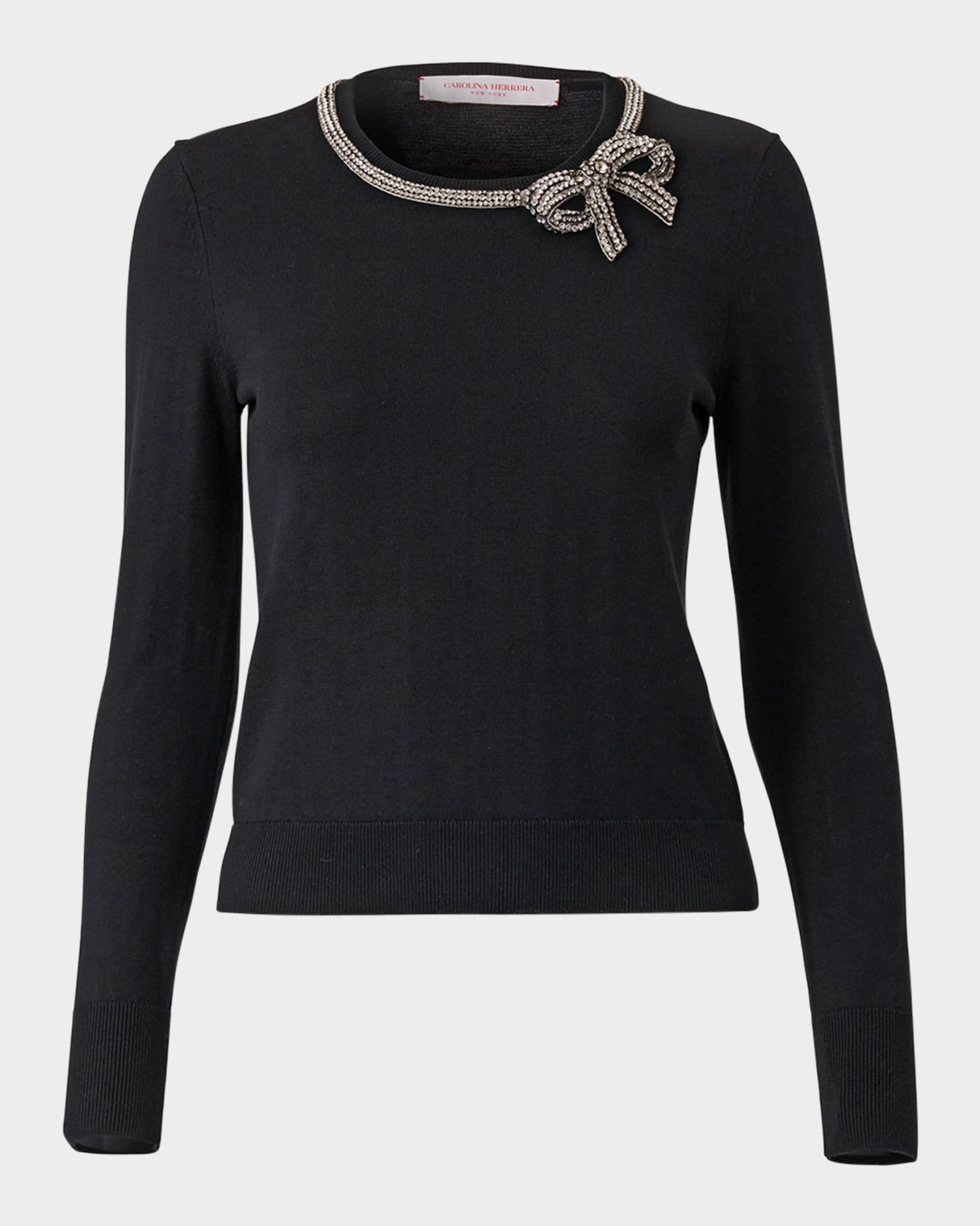 Crystal Bow Crewneck Sweater 0